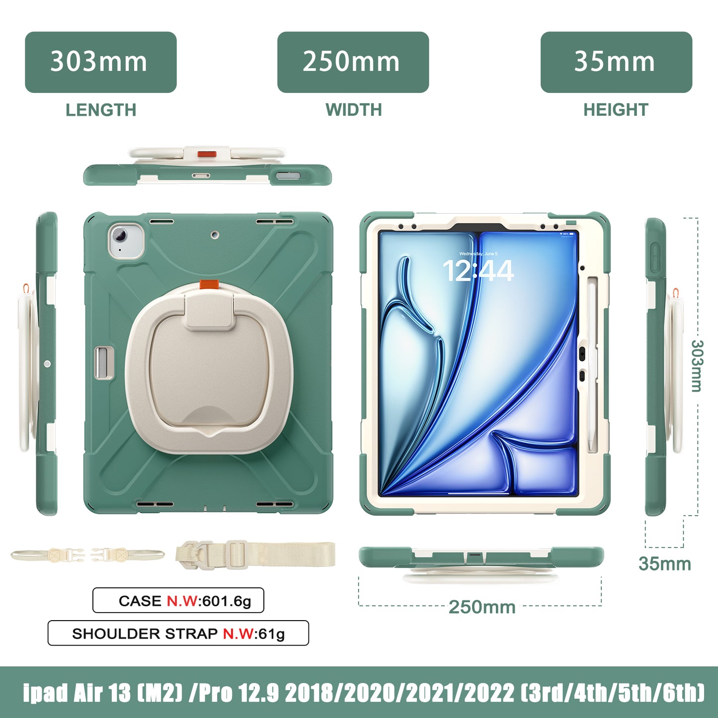 Pirate Box iPad Air 6 13" Military-grade Drop Protection Cover