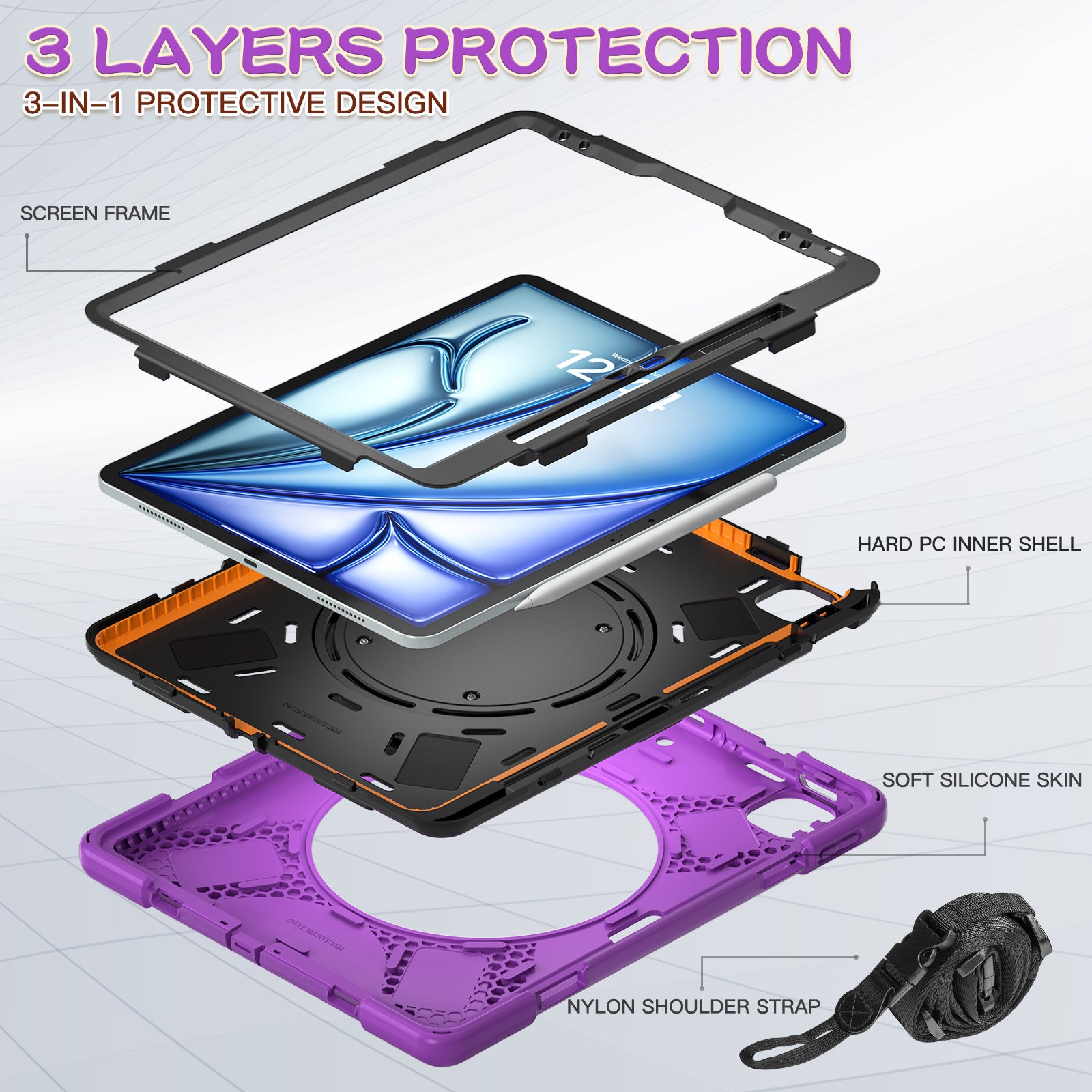 Pirate Box iPad Air 7 13" Military-grade Drop Protection Cover