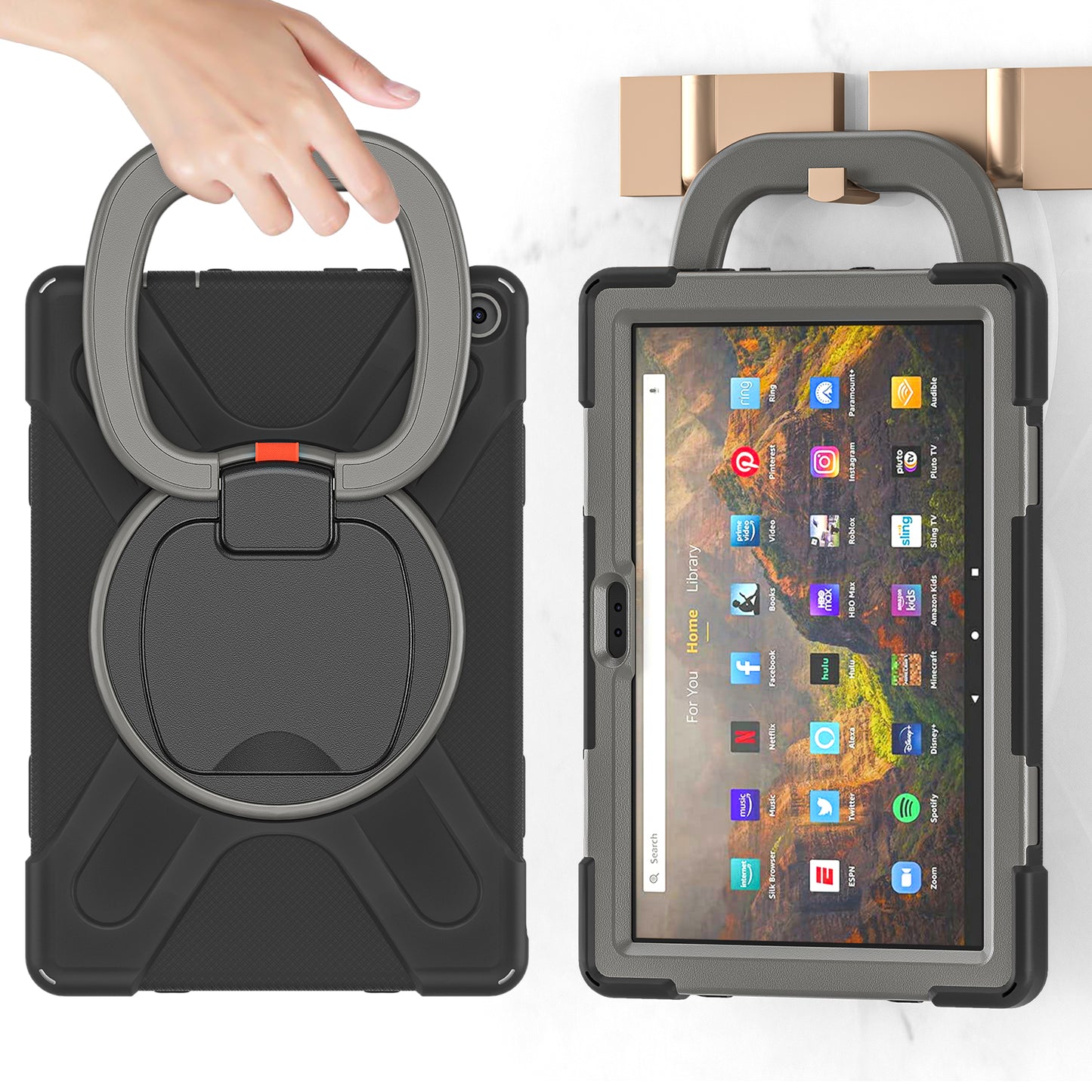 Pirate Box Kindle Fire HD10 2021 Military-grade Drop Protection Cover