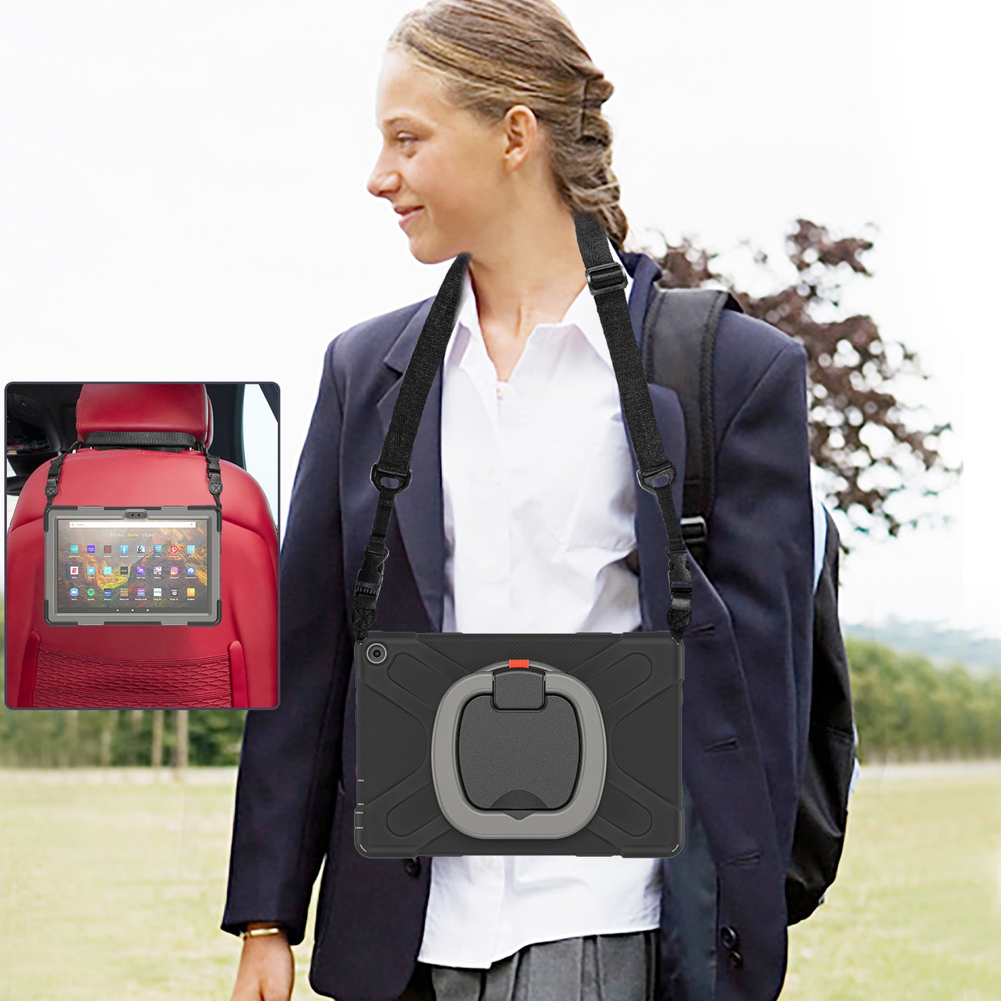 Pirate Box Kindle Fire HD10 2021 Military-grade Drop Protection Cover