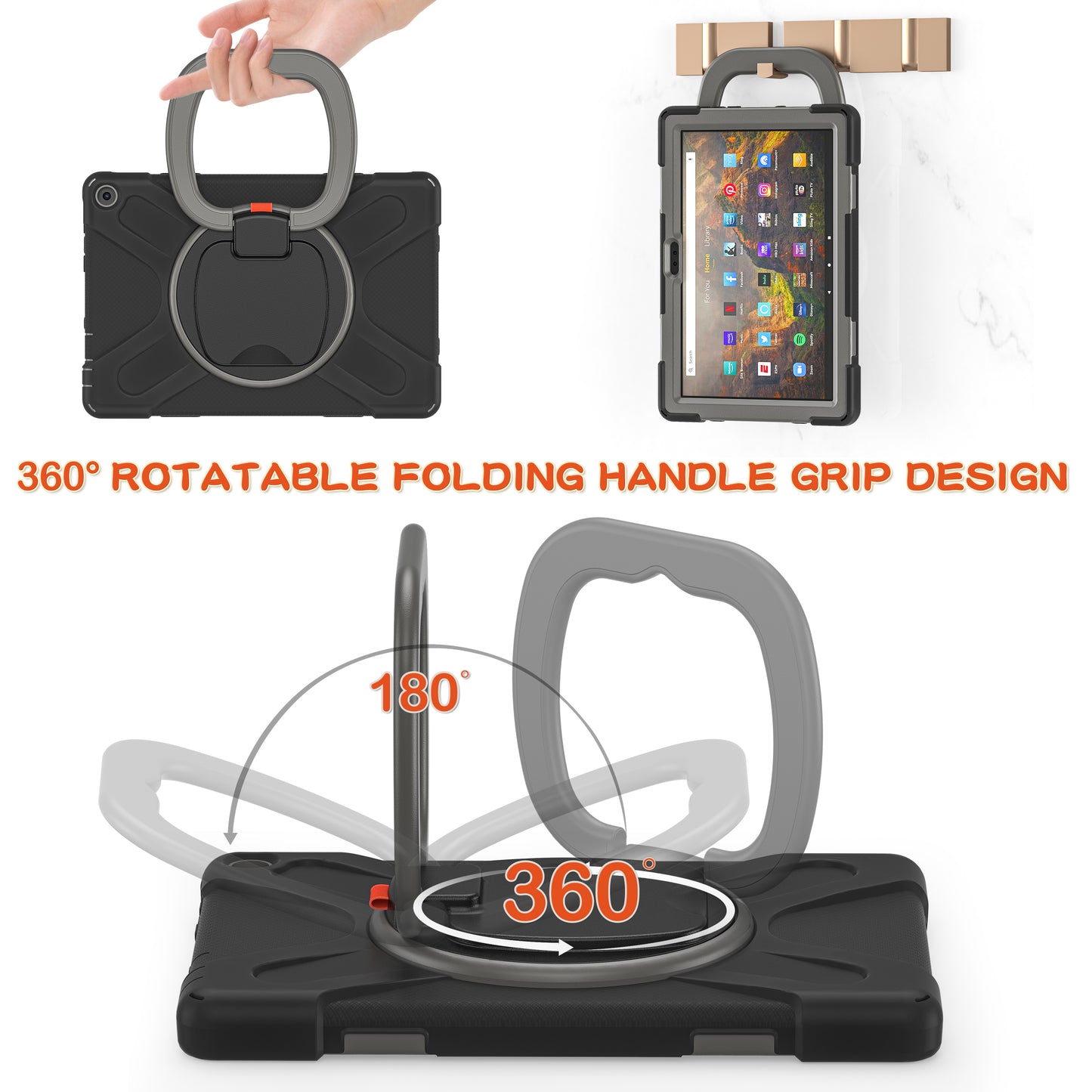 Pirate Box Kindle Fire HD10 2021 Military-grade Drop Protection Cover