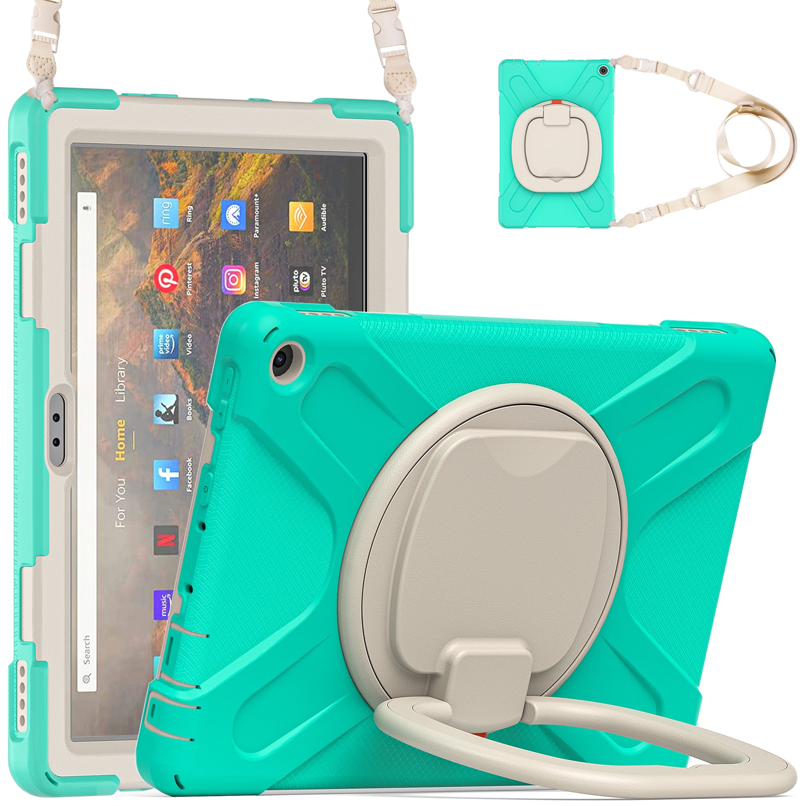 Pirate Box Kindle Fire HD10 Plus 2021 Military-grade Drop Protection Cover