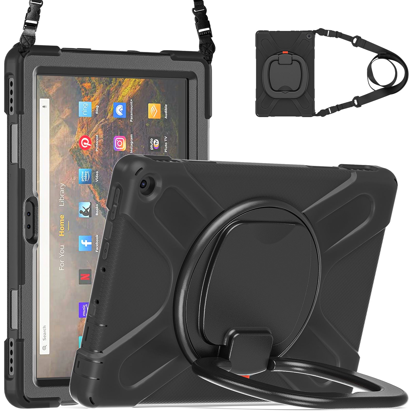 Pirate Box Kindle Fire HD10 Plus 2021 Military-grade Drop Protection Cover