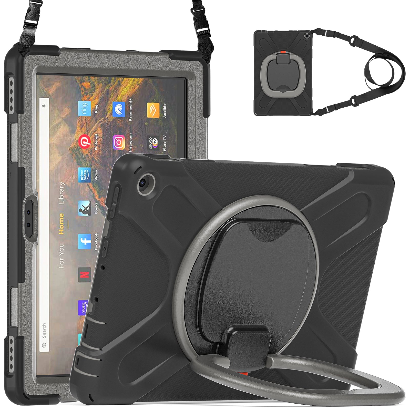 Pirate Box Kindle Fire HD10 Plus 2021 Military-grade Drop Protection Cover