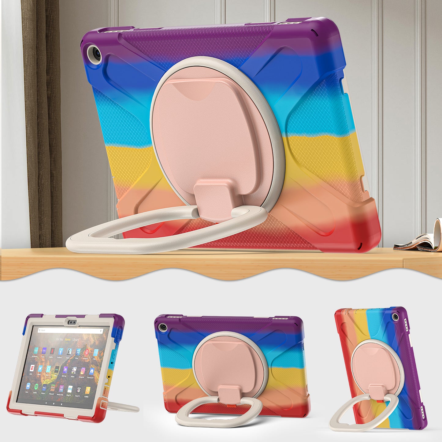 Pirate Box Kindle Fire HD10 Plus 2021 Military-grade Drop Protection Cover