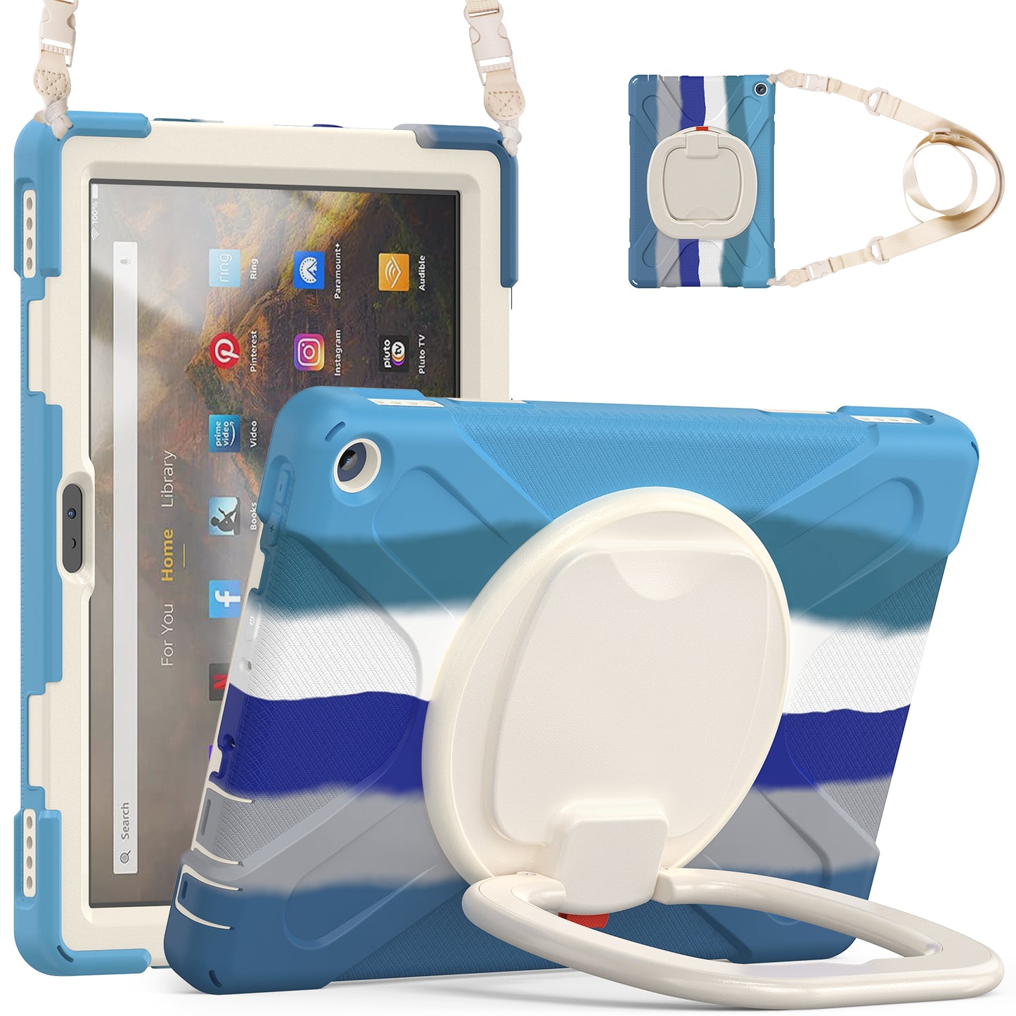 Pirate Box Kindle Fire HD10 Plus 2021 Military-grade Drop Protection Cover