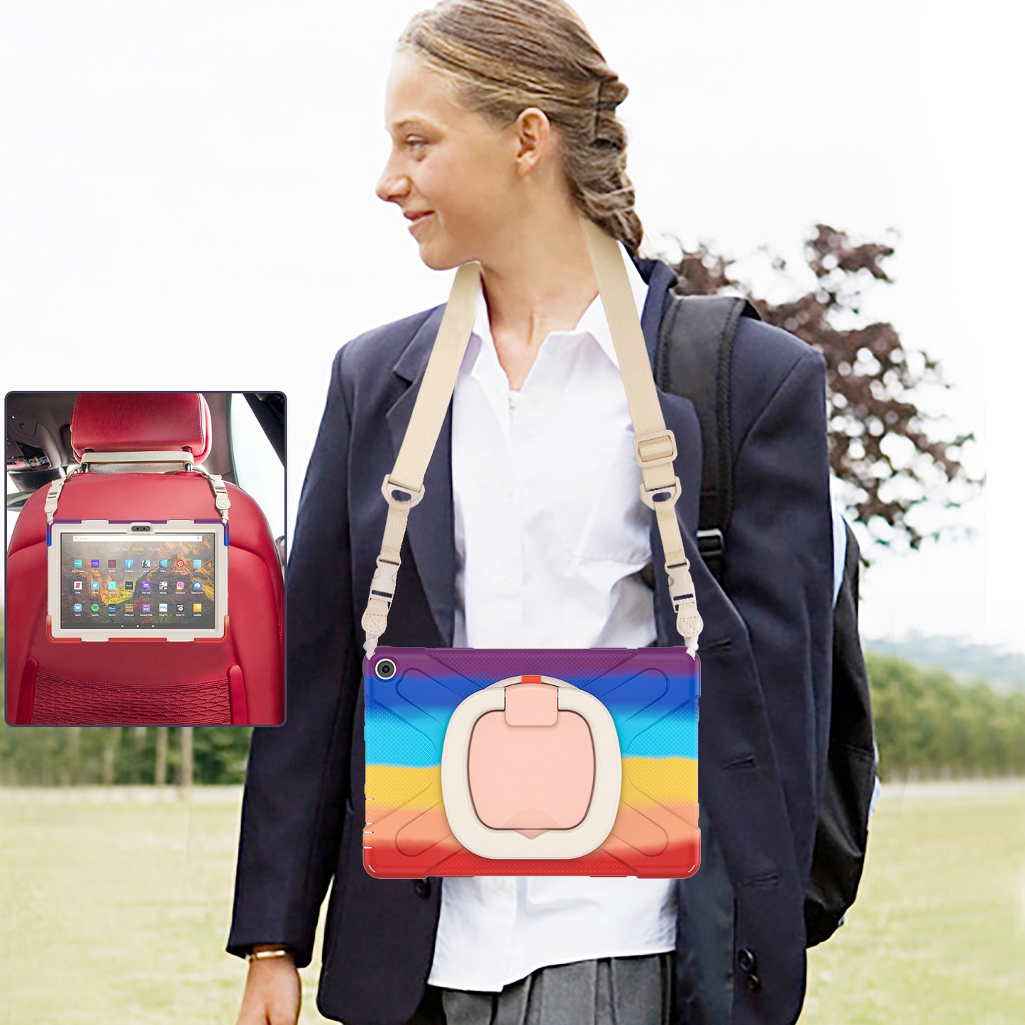 Pirate Box Kindle Fire HD10 Plus 2021 Military-grade Drop Protection Cover