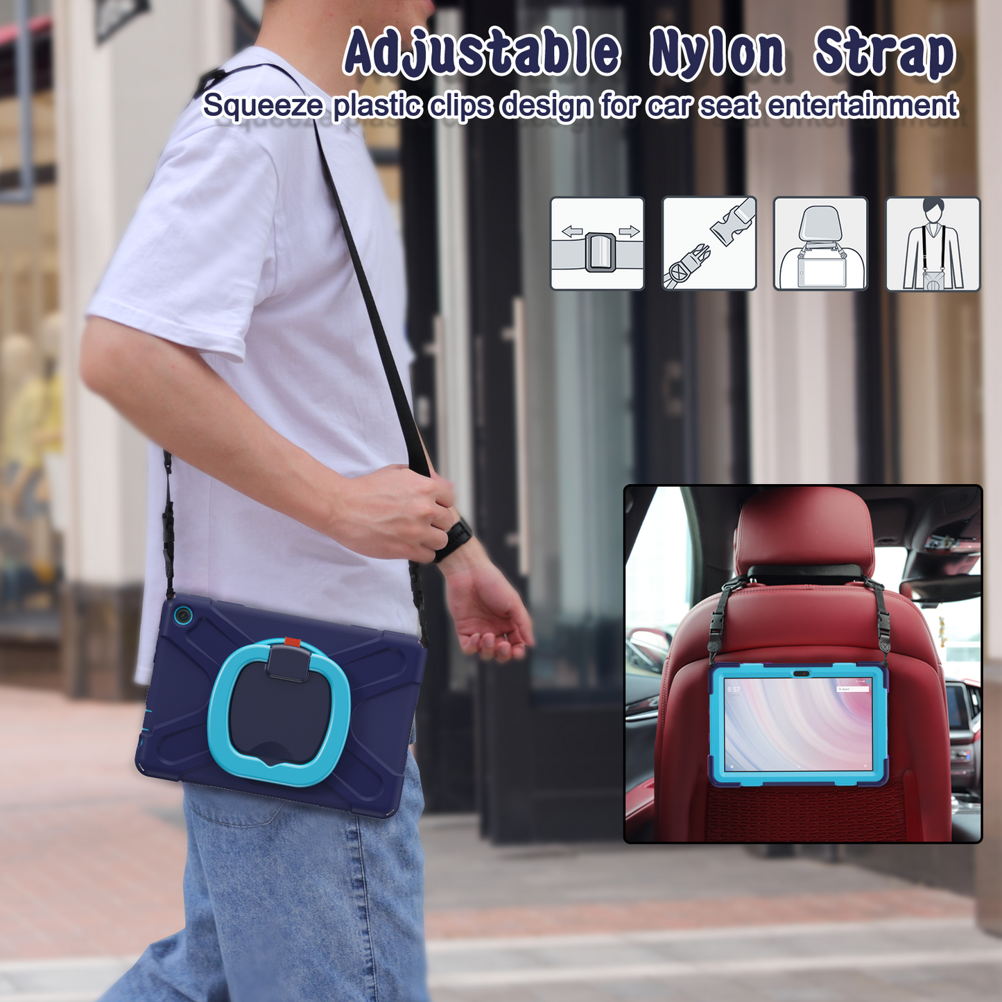 Pirate Box Kindle Fire HD10 Plus 2023 Military-grade Drop Protection Cover