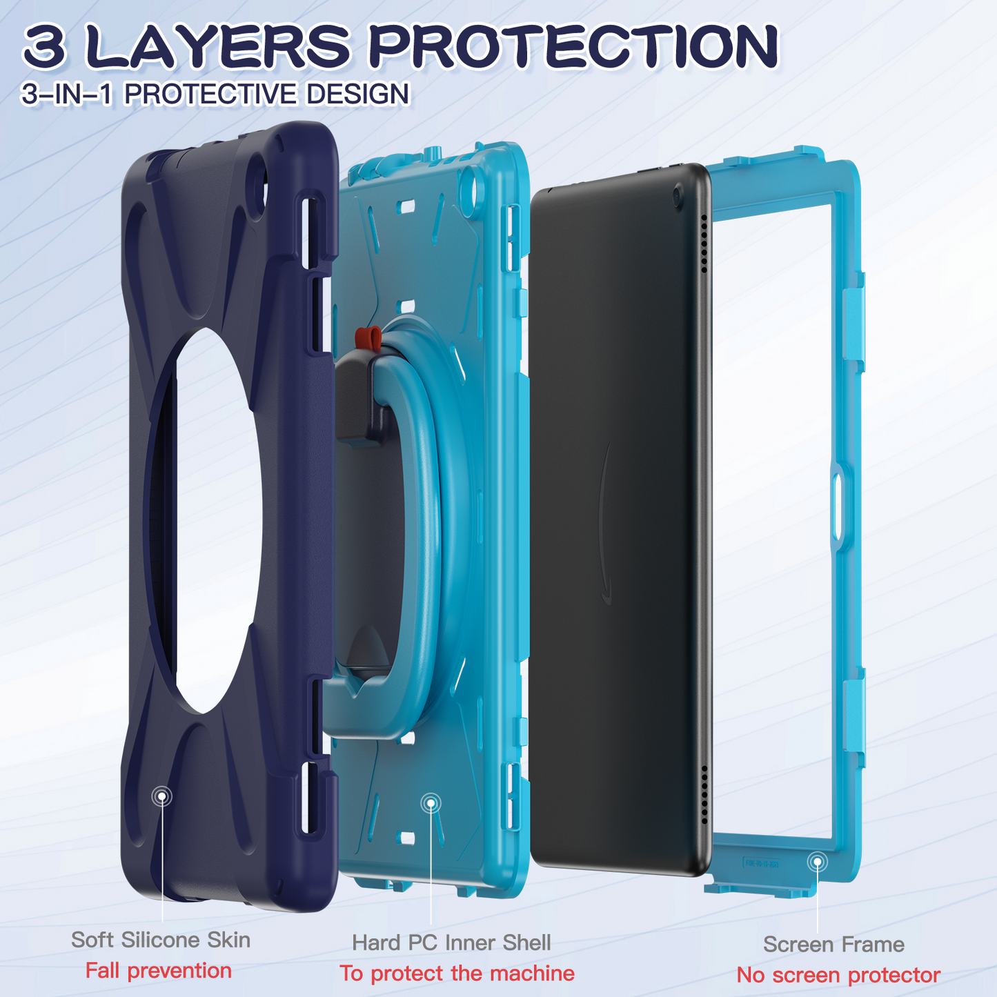 Pirate Box Kindle Fire HD10 Plus 2023 Military-grade Drop Protection Cover