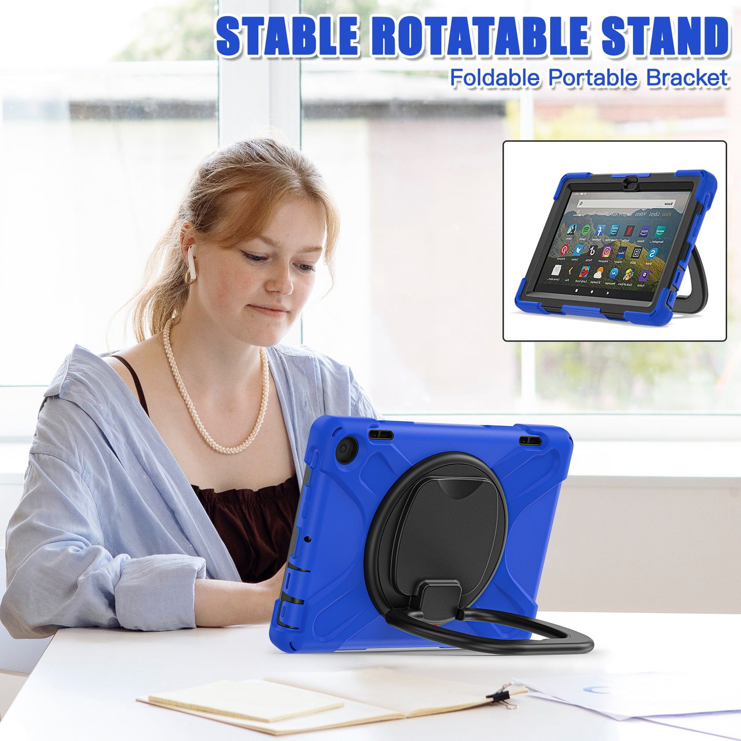 Pirate Box Kindle Fire HD8 2022 Military-grade Drop Protection Cover