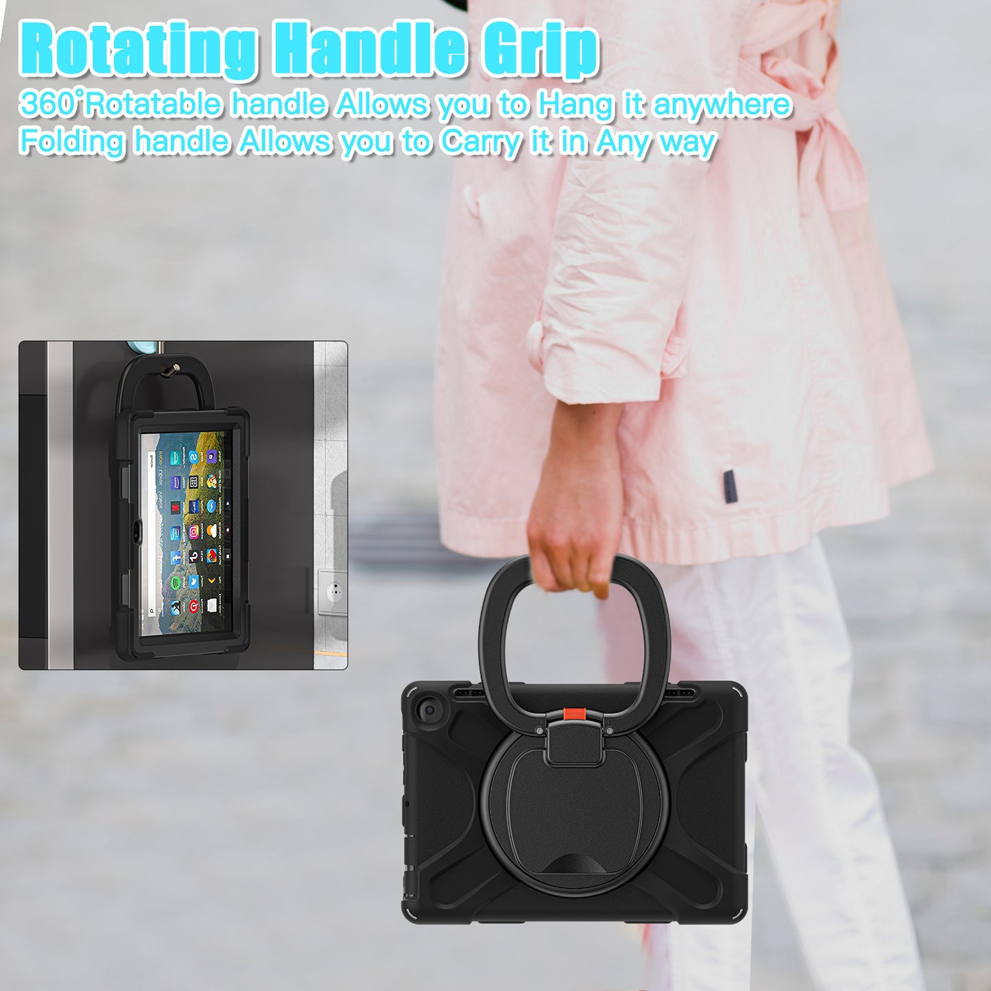 Pirate Box Kindle Fire HD8 2024 Military-grade Drop Protection Cover