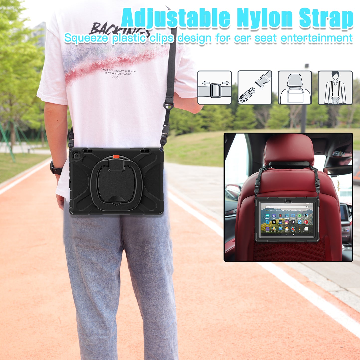 Pirate Box Kindle Fire HD8 2024 Military-grade Drop Protection Cover