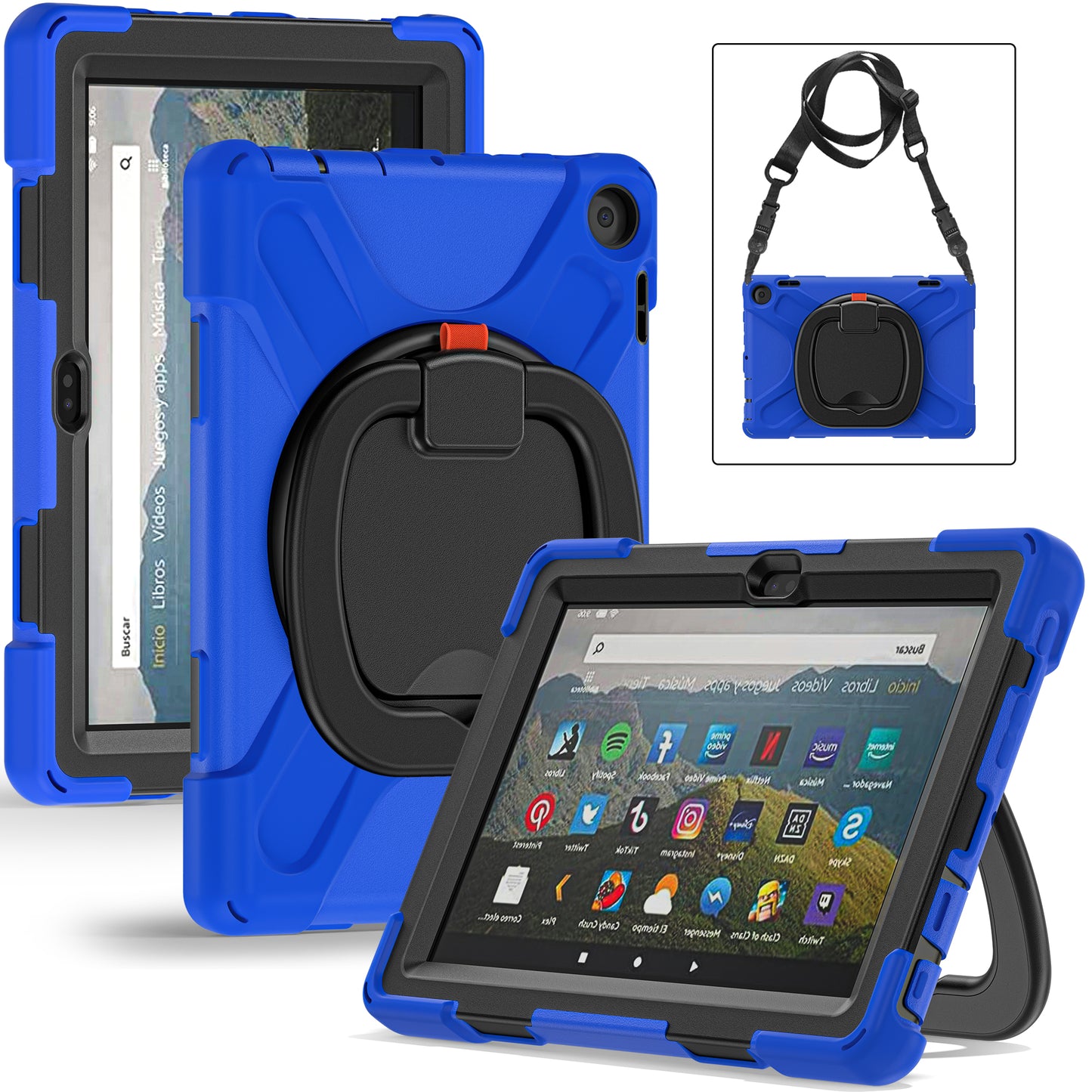 Pirate Box Kindle Fire HD8 2024 Military-grade Drop Protection Cover