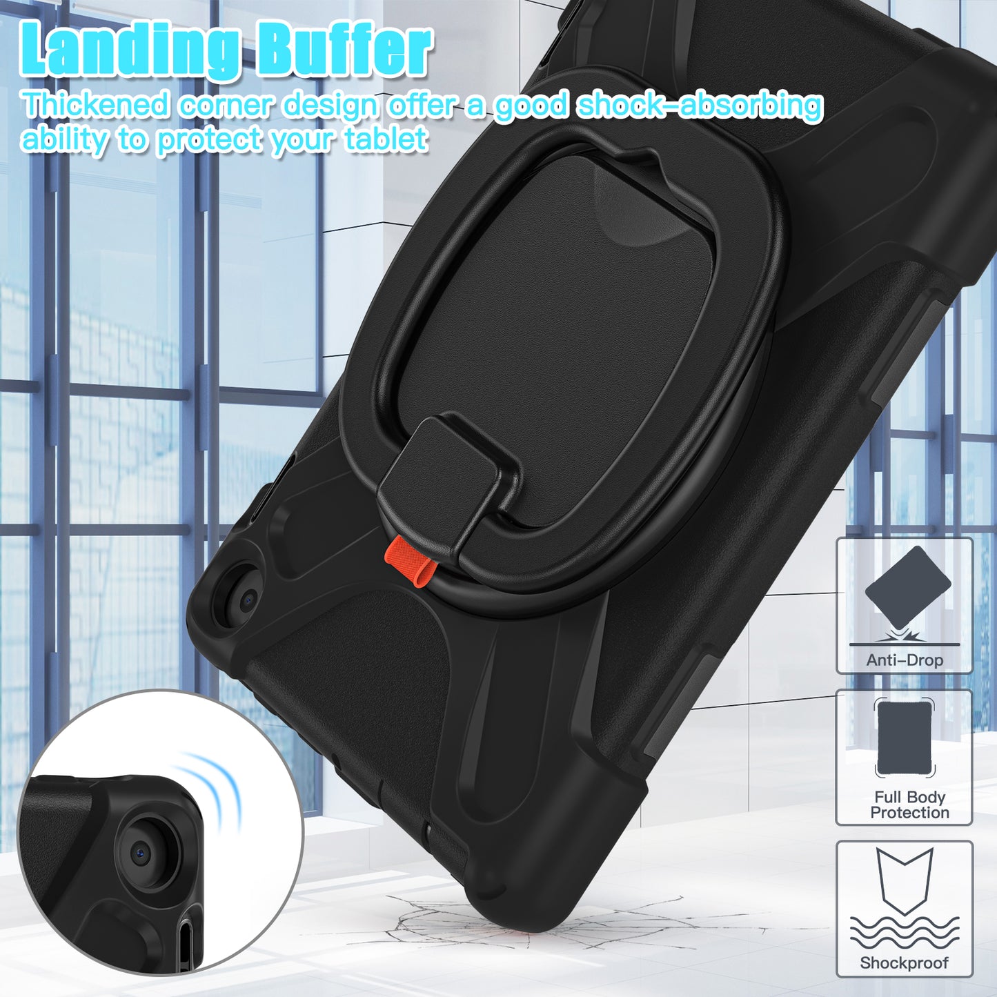 Pirate Box Kindle Fire HD8 2024 Military-grade Drop Protection Cover