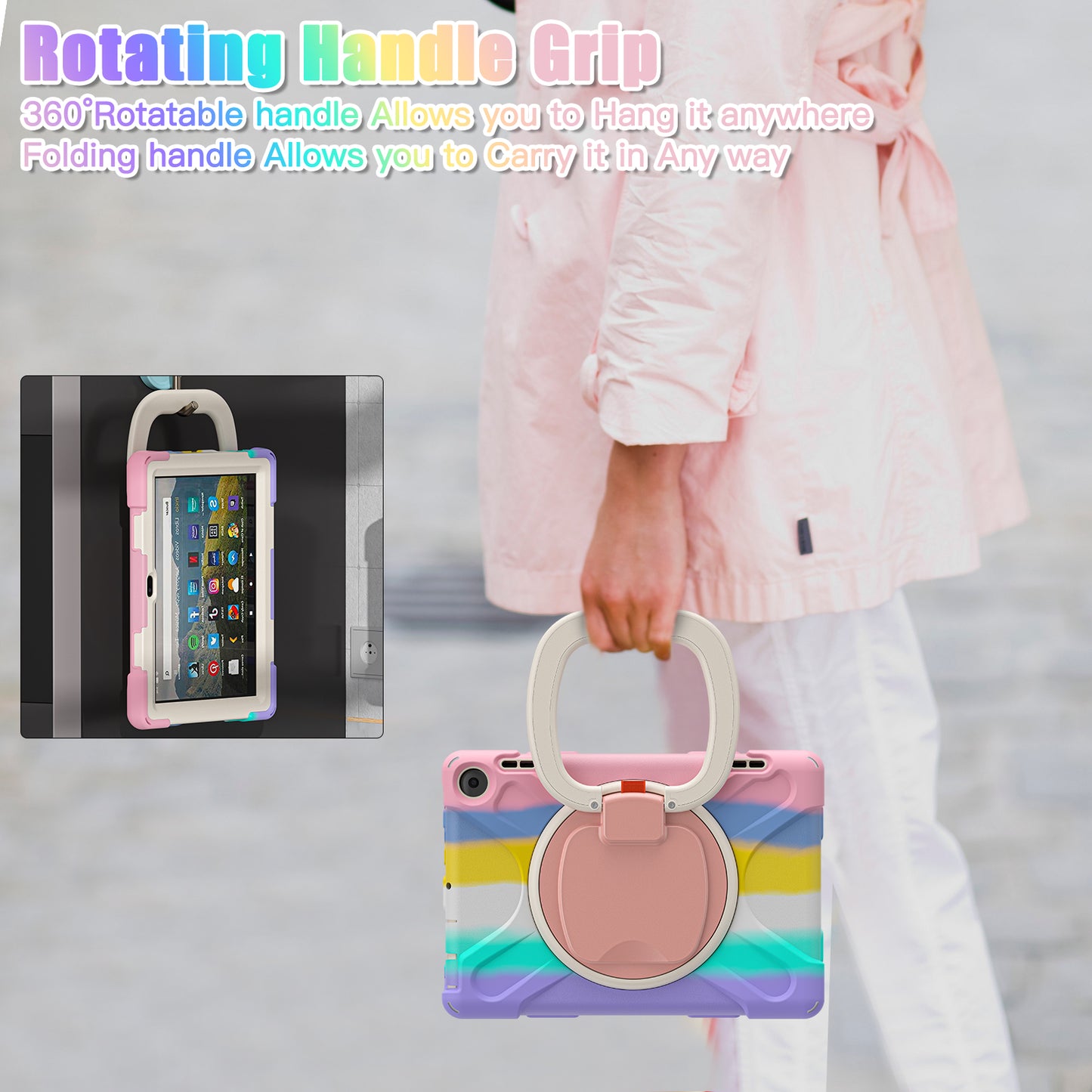 Pirate Box Kindle Fire HD8 Plus 2022 Military-grade Drop Protection Cover