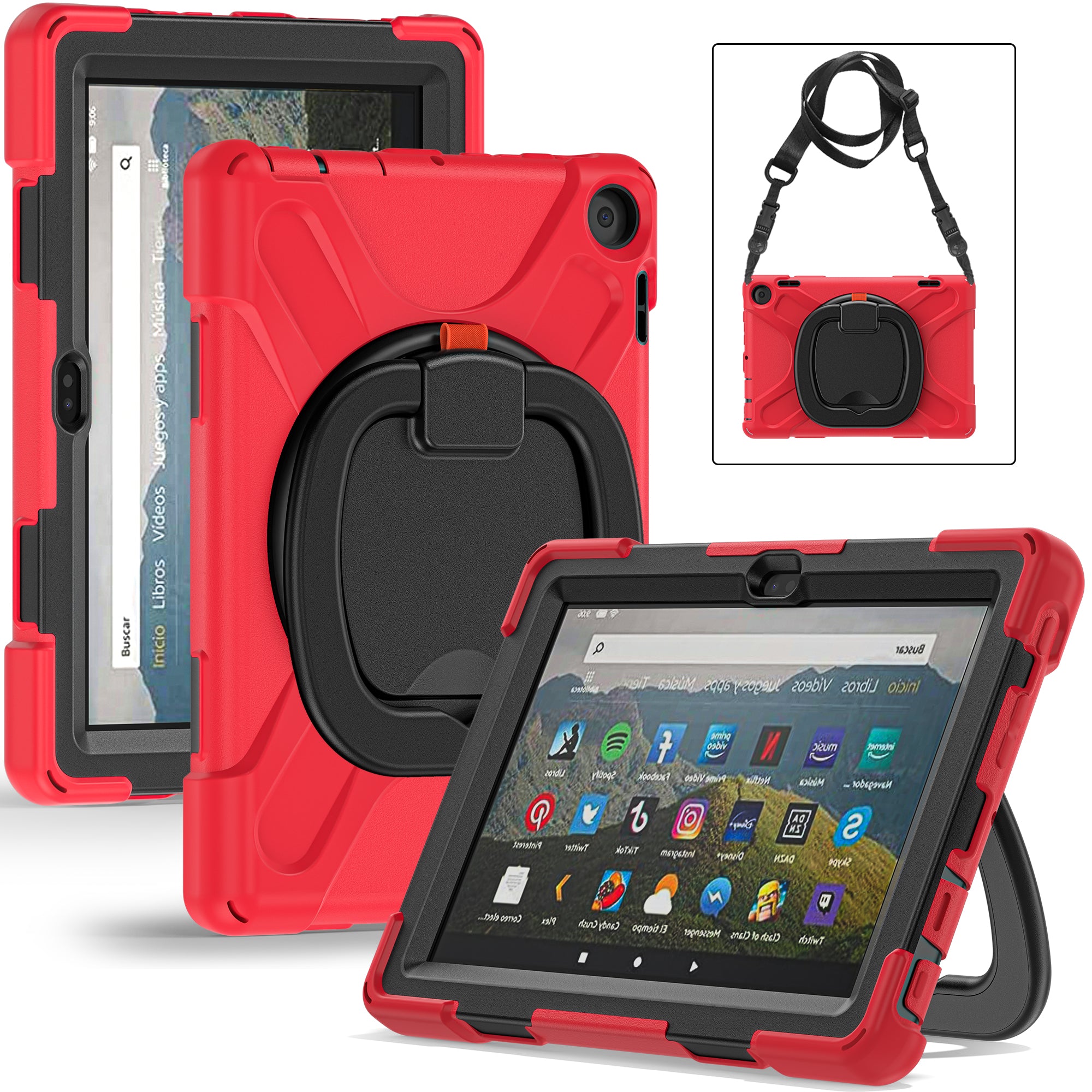 Pirate Box Kindle Fire HD8 Plus 2022 Military-grade Drop Protection Cover
