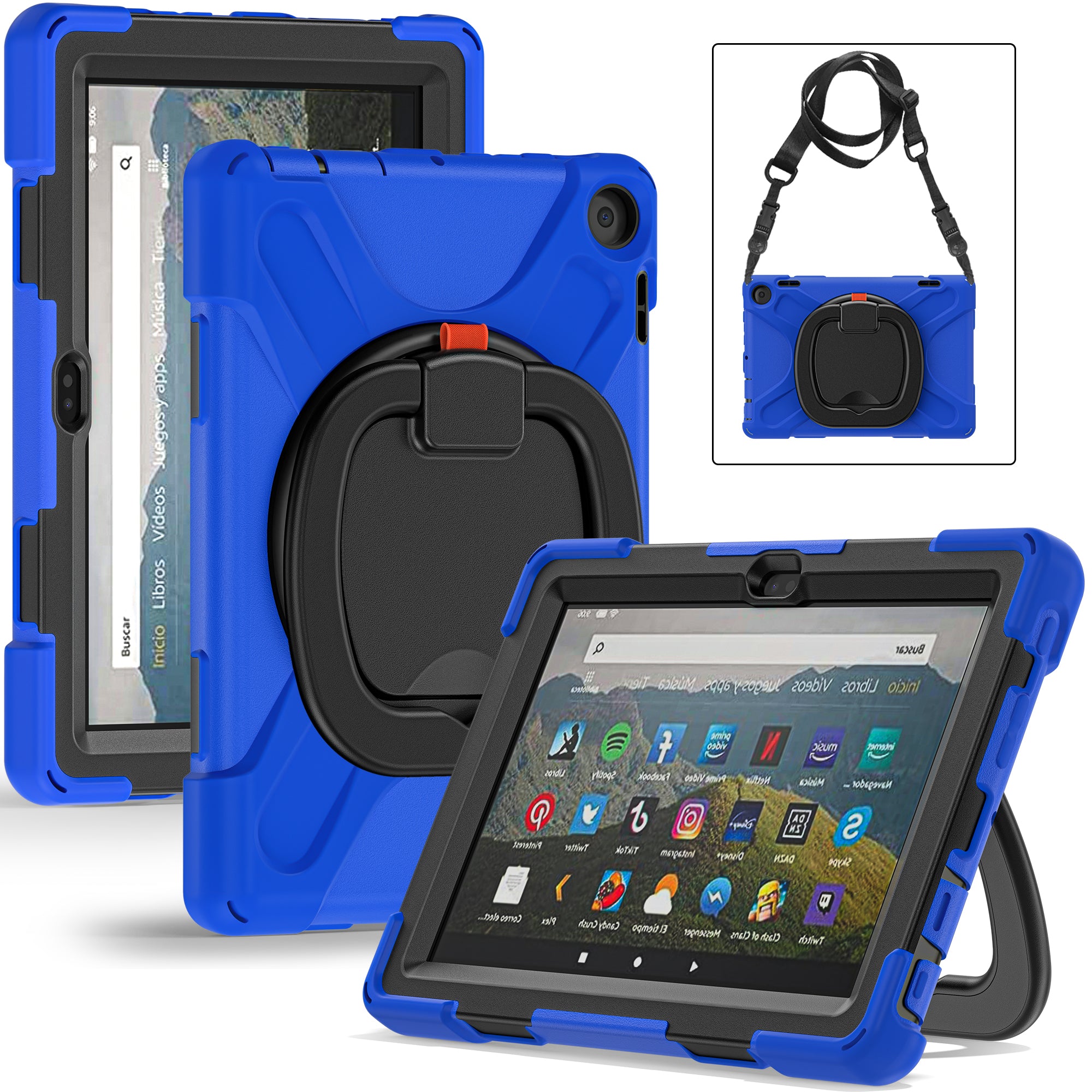 Pirate Box Kindle Fire HD8 Plus 2022 Military-grade Drop Protection Cover