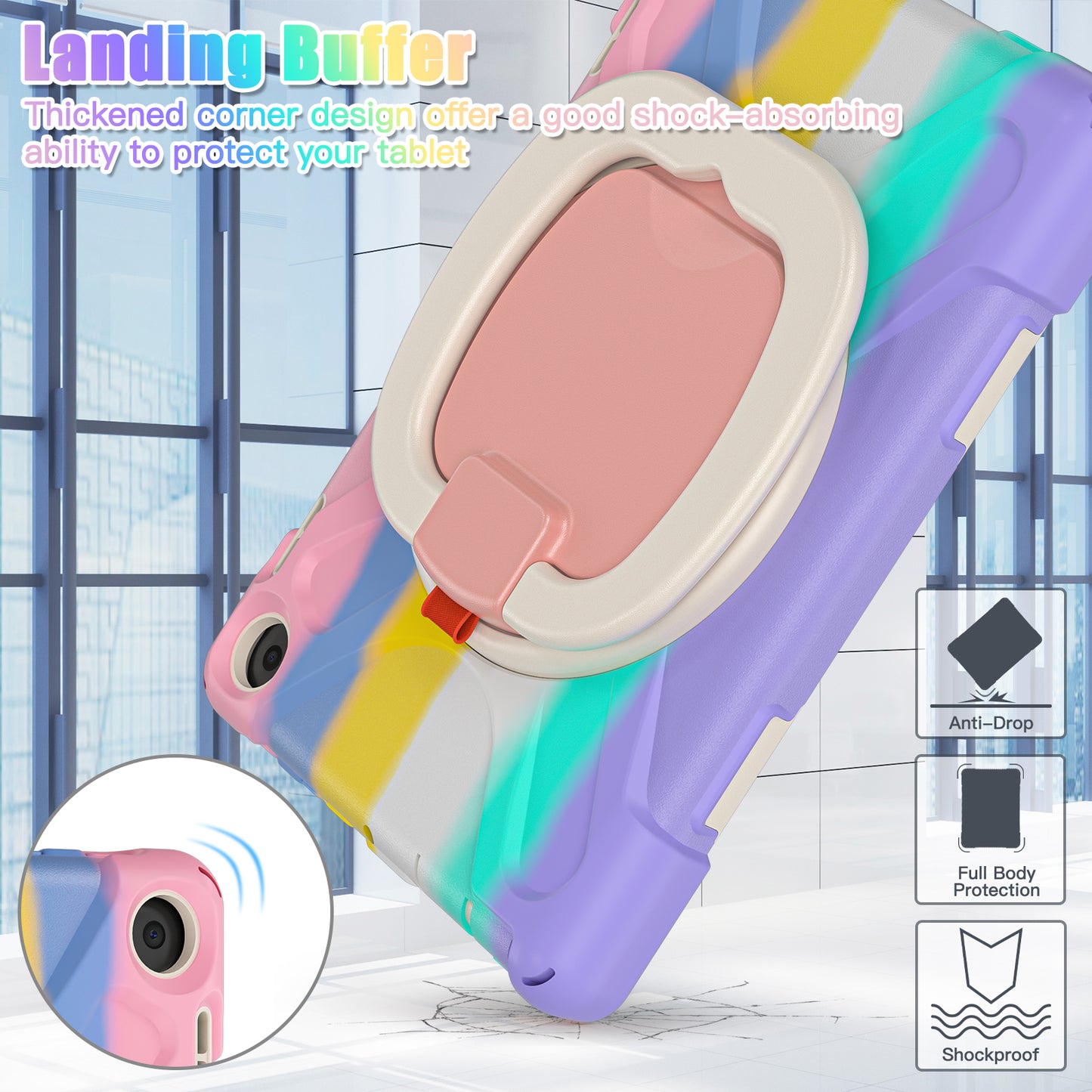 Pirate Box Kindle Fire HD8 Plus 2022 Military-grade Drop Protection Cover