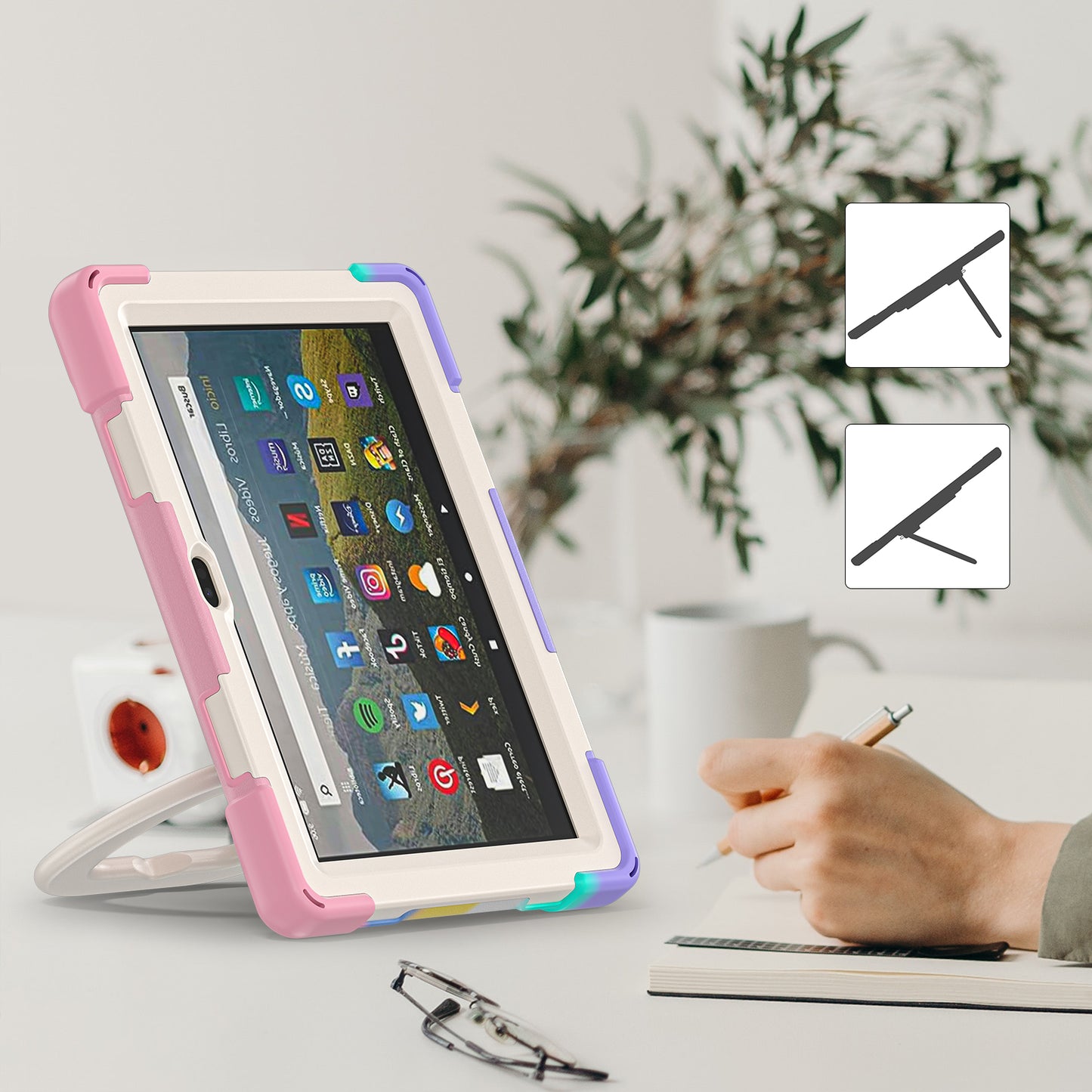 Pirate Box Kindle Fire HD8 Plus 2022 Military-grade Drop Protection Cover