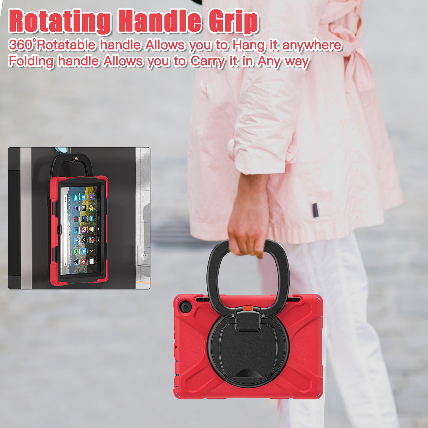 Pirate Box Kindle Fire HD8 Plus 2024 Military-grade Drop Protection Cover