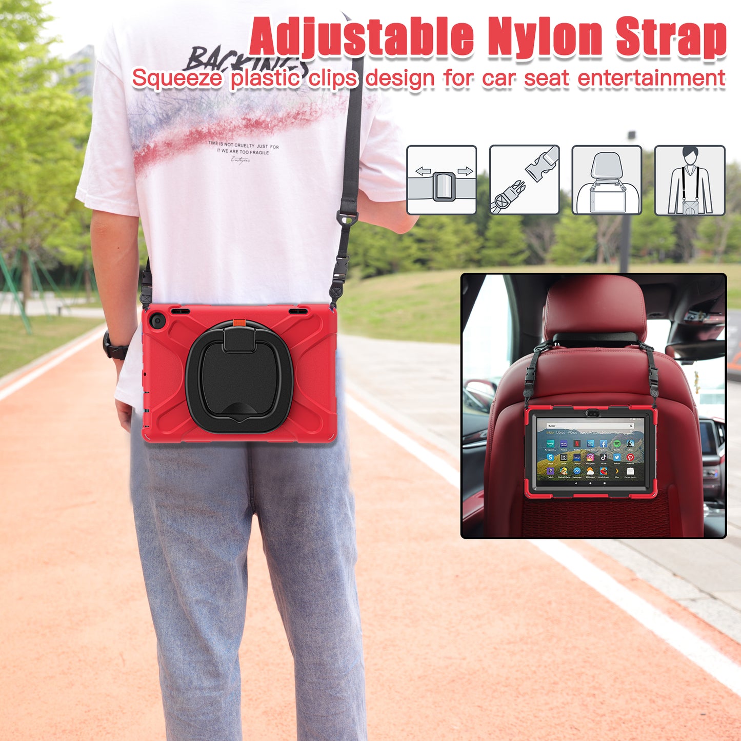 Pirate Box Kindle Fire HD8 Plus 2024 Military-grade Drop Protection Cover