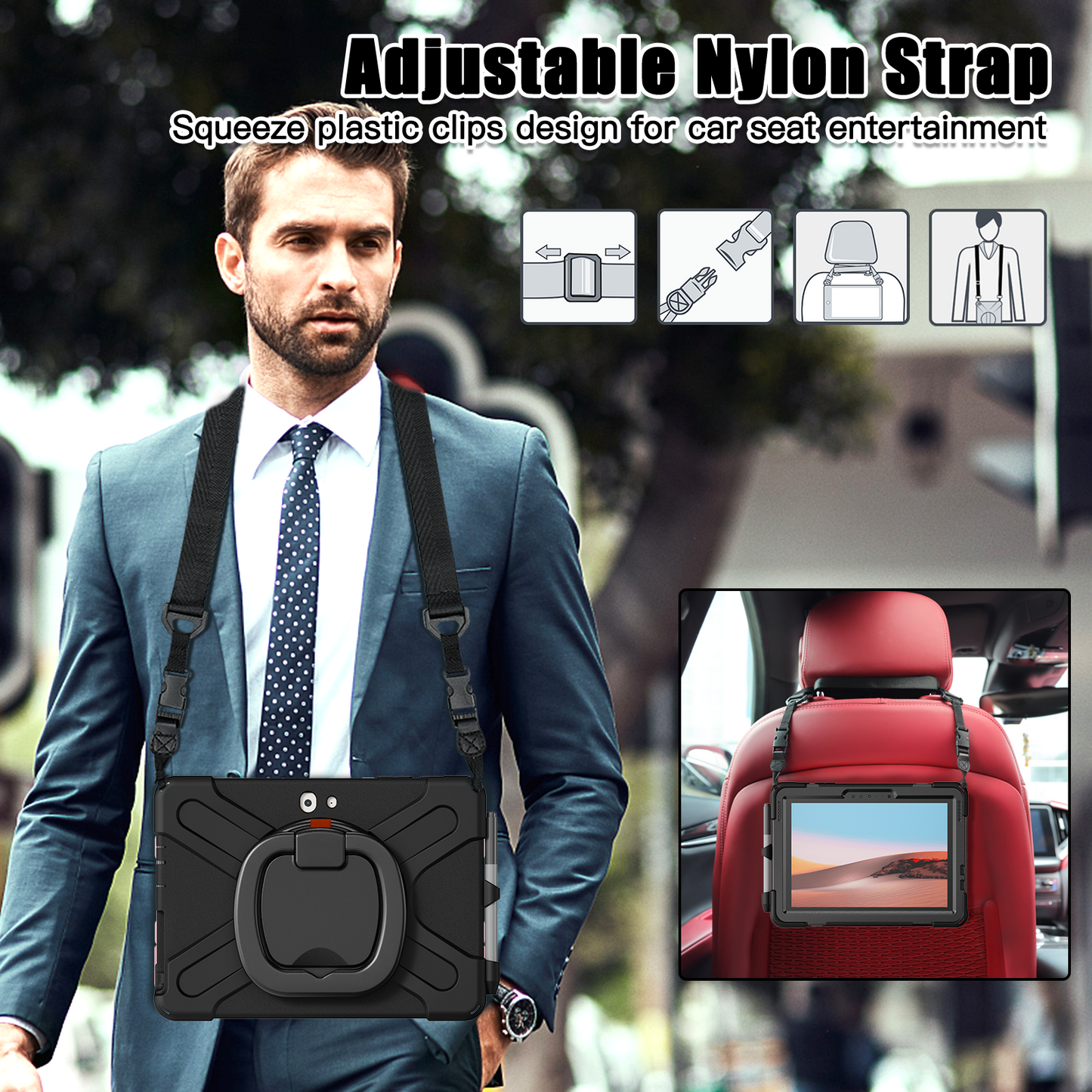 Pirate Box Surface Go 2018 Military-grade Drop Protection Cover