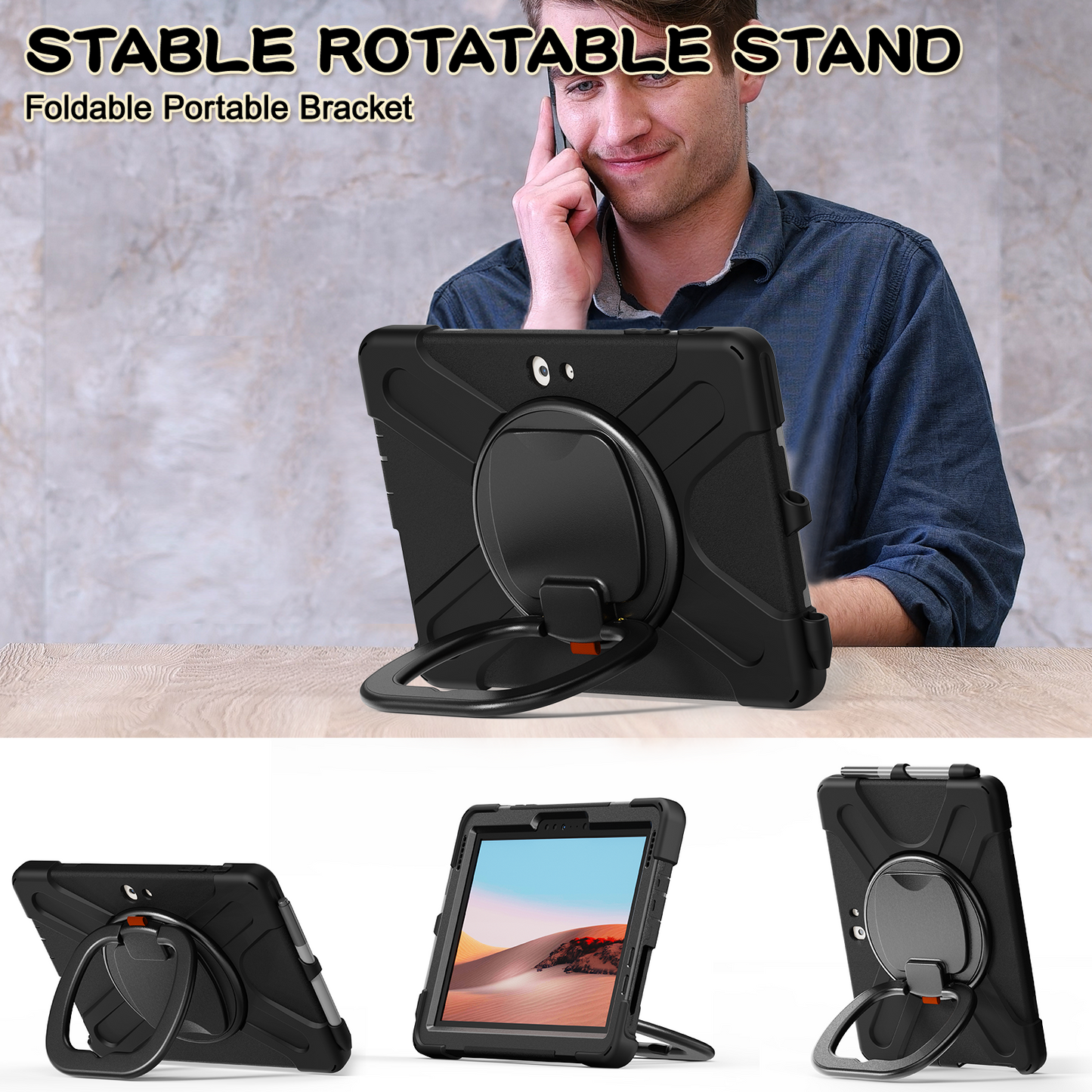 Pirate Box Surface Go 2018 Military-grade Drop Protection Cover