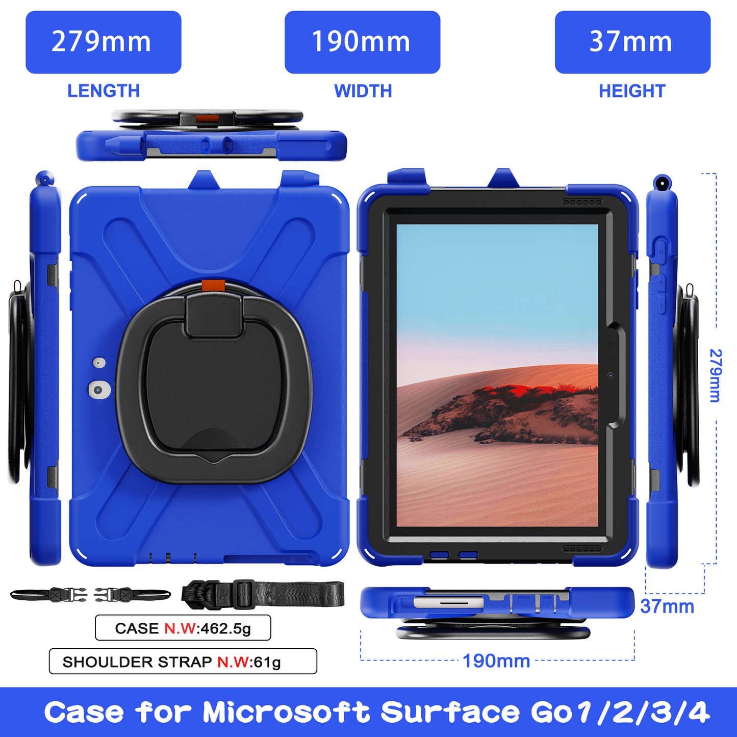 Pirate Box Surface Go 2021 Military-grade Drop Protection Cover