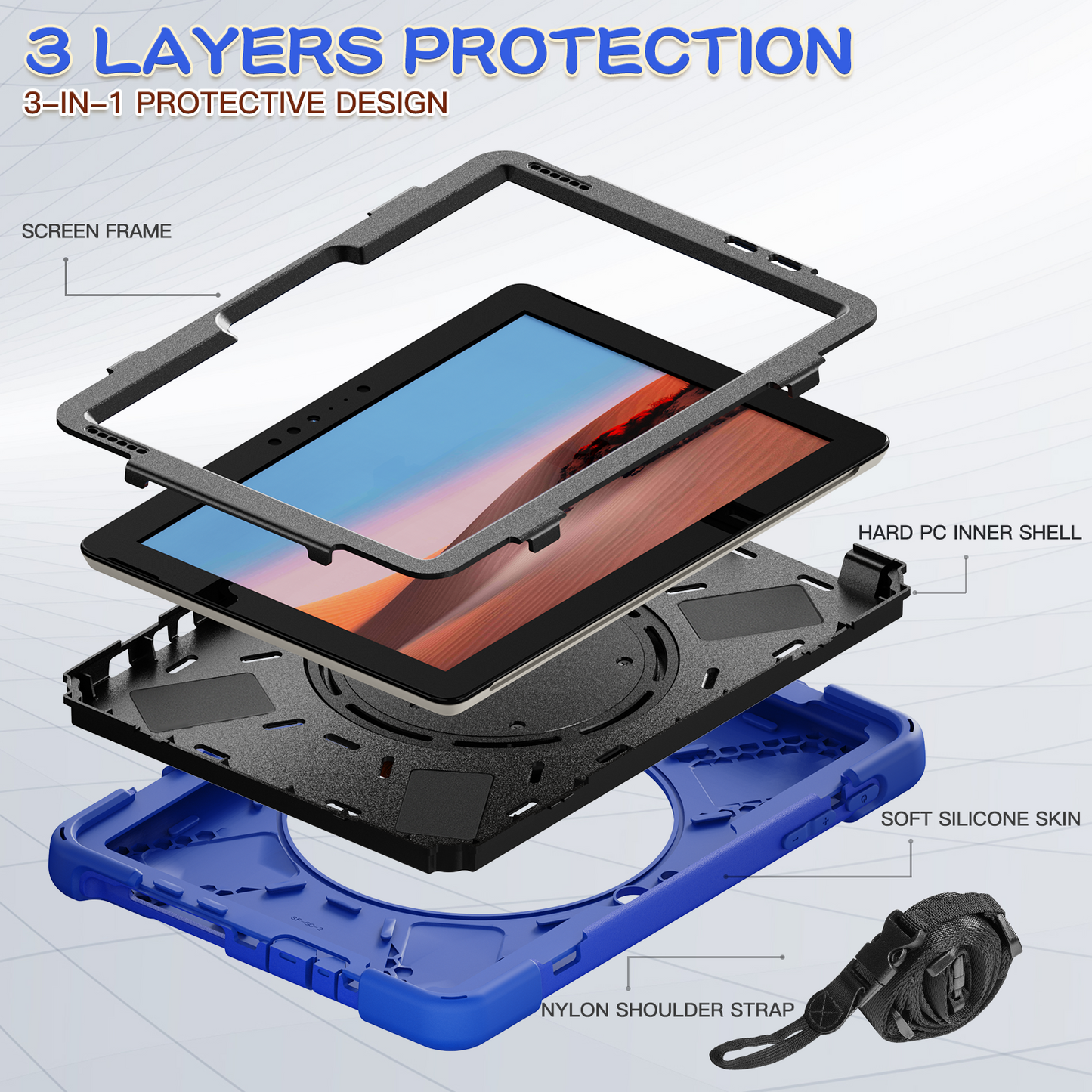 Pirate Box Surface Go 2021 Military-grade Drop Protection Cover