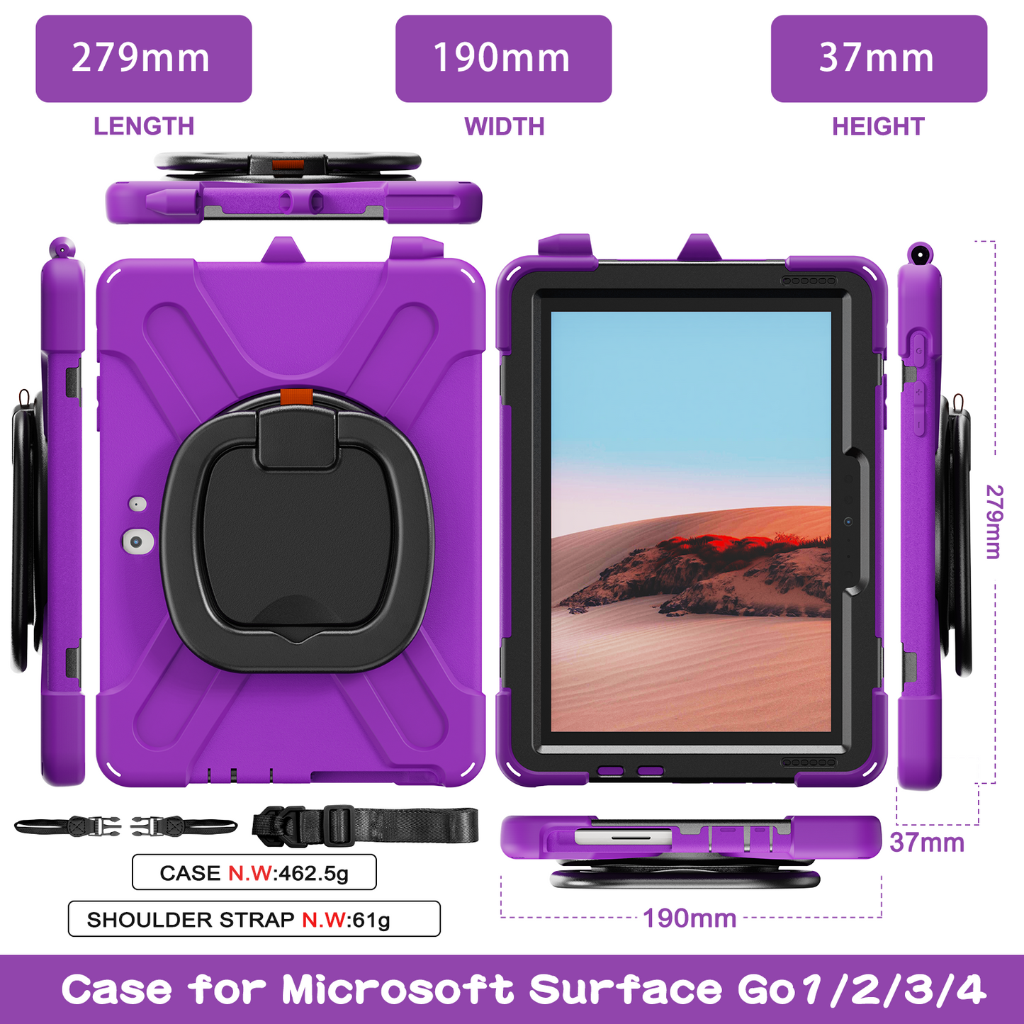 Pirate Box Surface Go 2023 Military-grade Drop Protection Cover