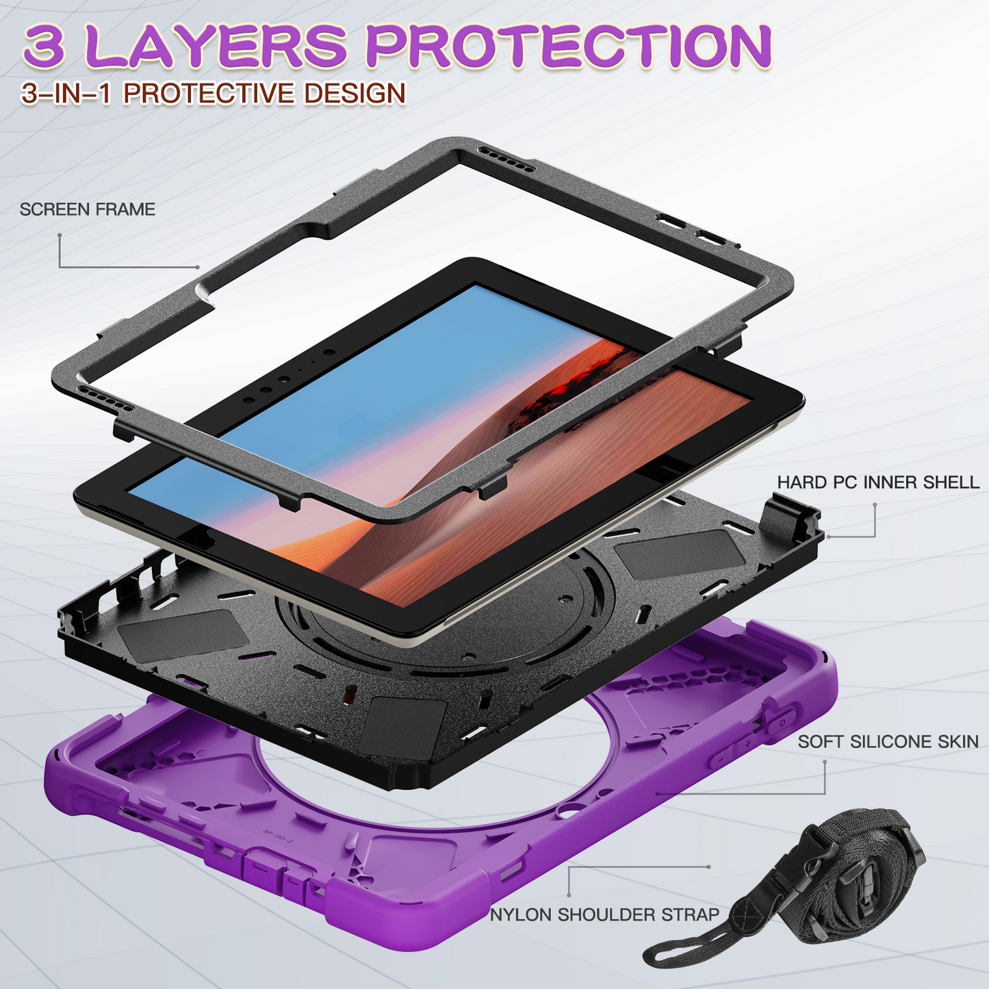 Pirate Box Surface Go 2023 Military-grade Drop Protection Cover