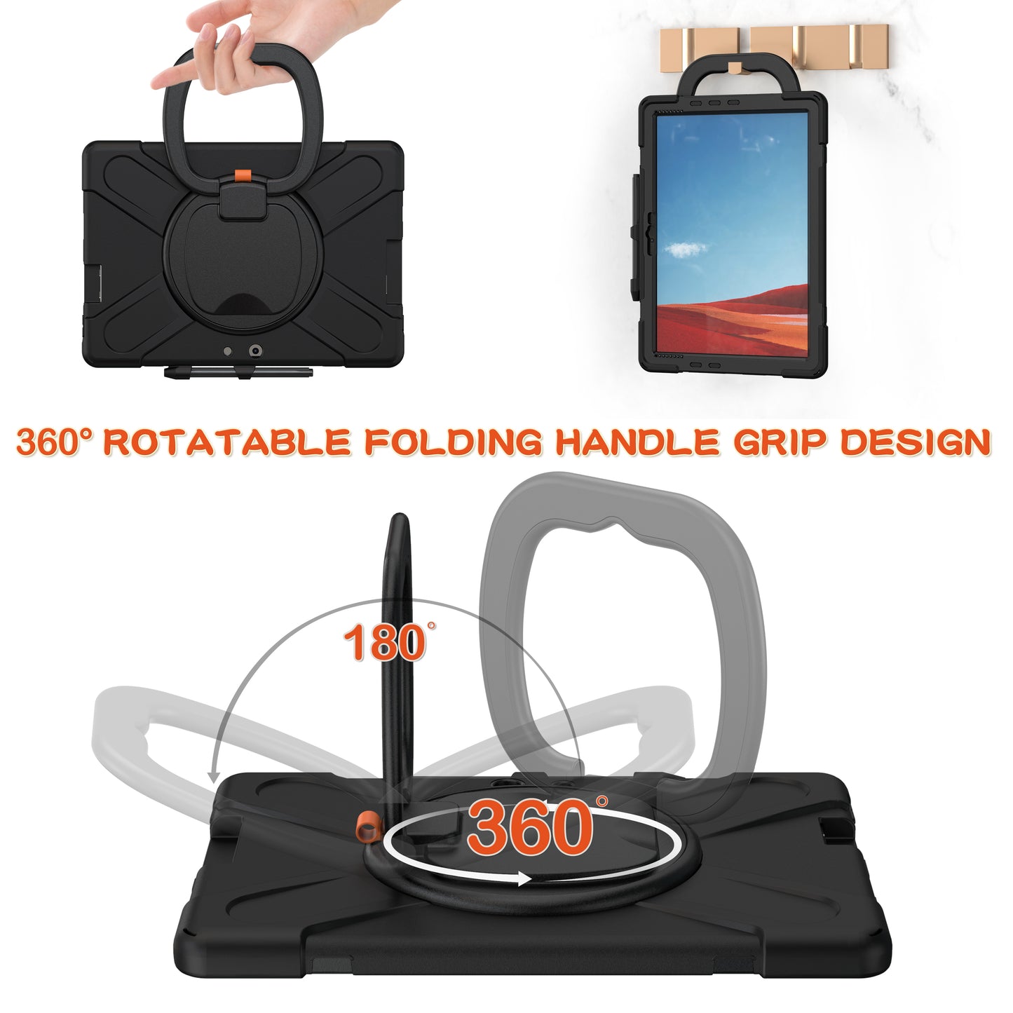 Pirate Box Surface Pro X 2019 Military-grade Drop Protection Cover