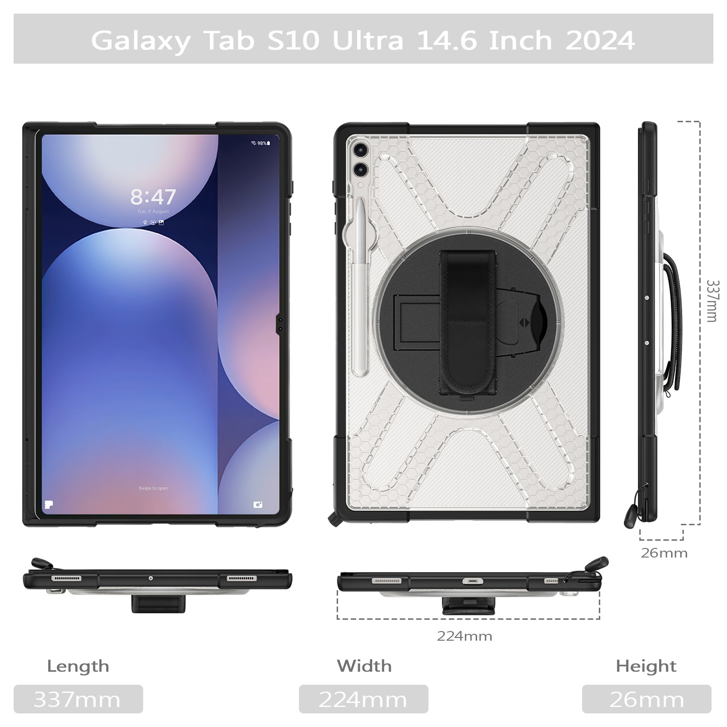 Pirate King Galaxy Tab S11 Ultra Case Heavy Duty Hybrid Protection