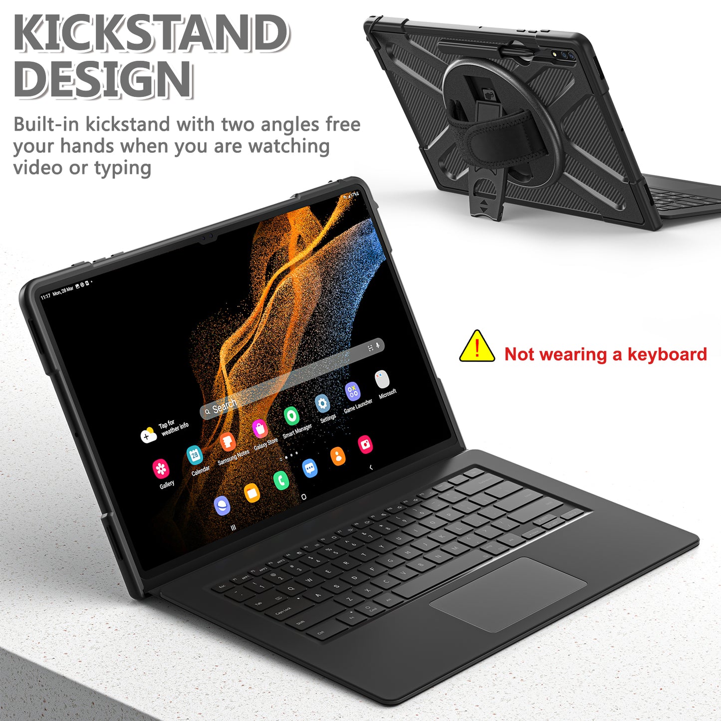 Pirate King Galaxy Tab S8 Ultra Case Heavy Duty Hybrid Protection