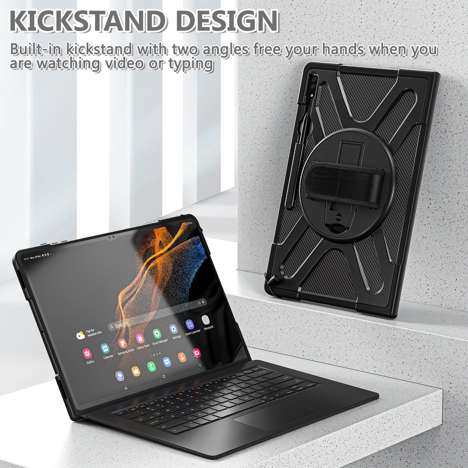 Pirate King Galaxy Tab S8 Ultra Case Heavy Duty Hybrid Protection