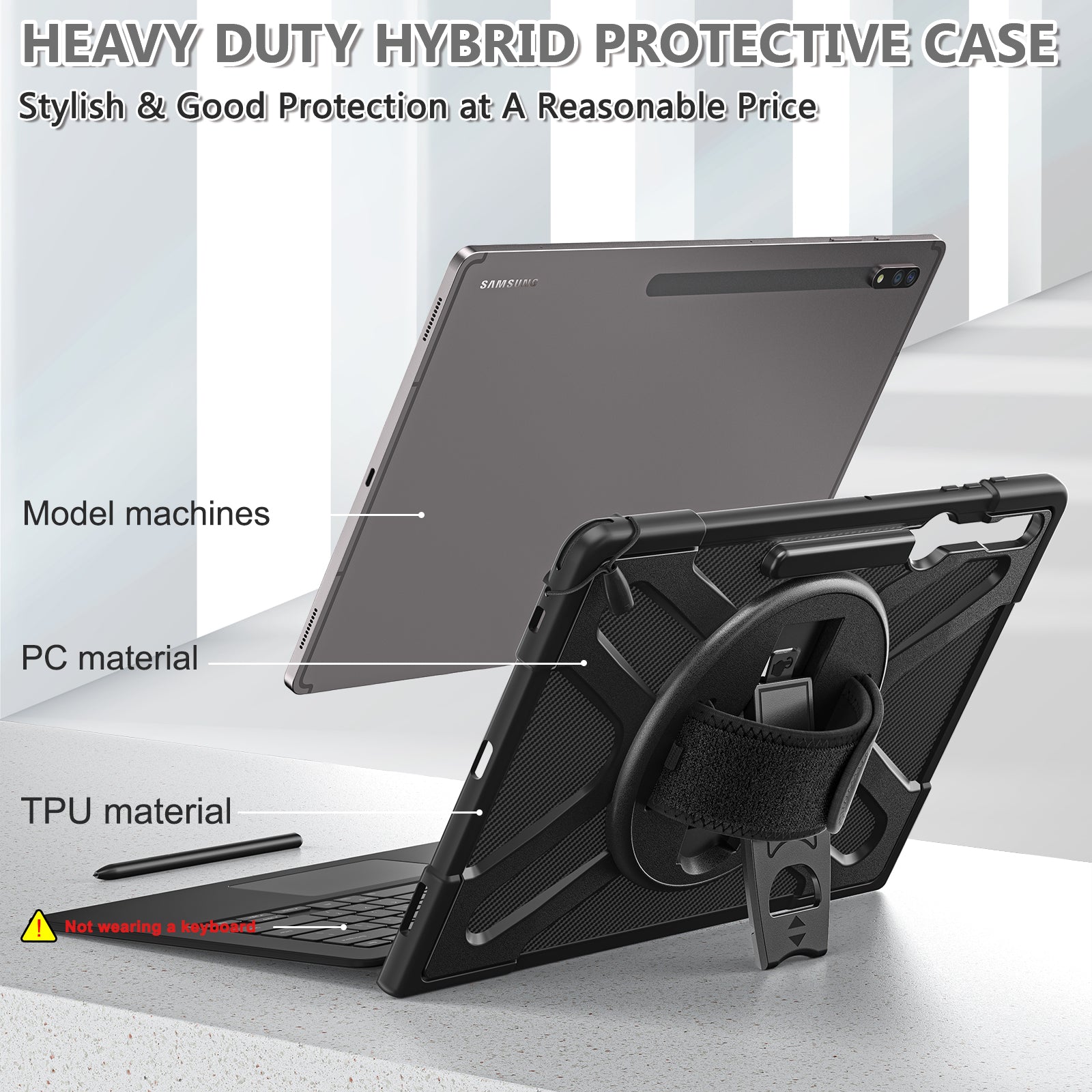Pirate King Galaxy Tab S8 Ultra Case Heavy Duty Hybrid Protection