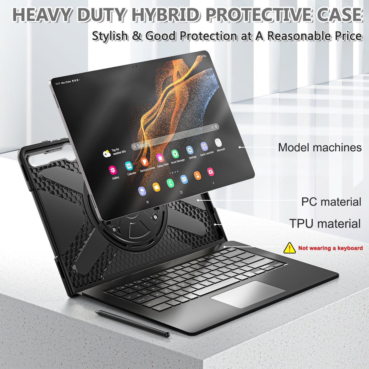 Pirate King Galaxy Tab S8 Ultra Case Heavy Duty Hybrid Protection