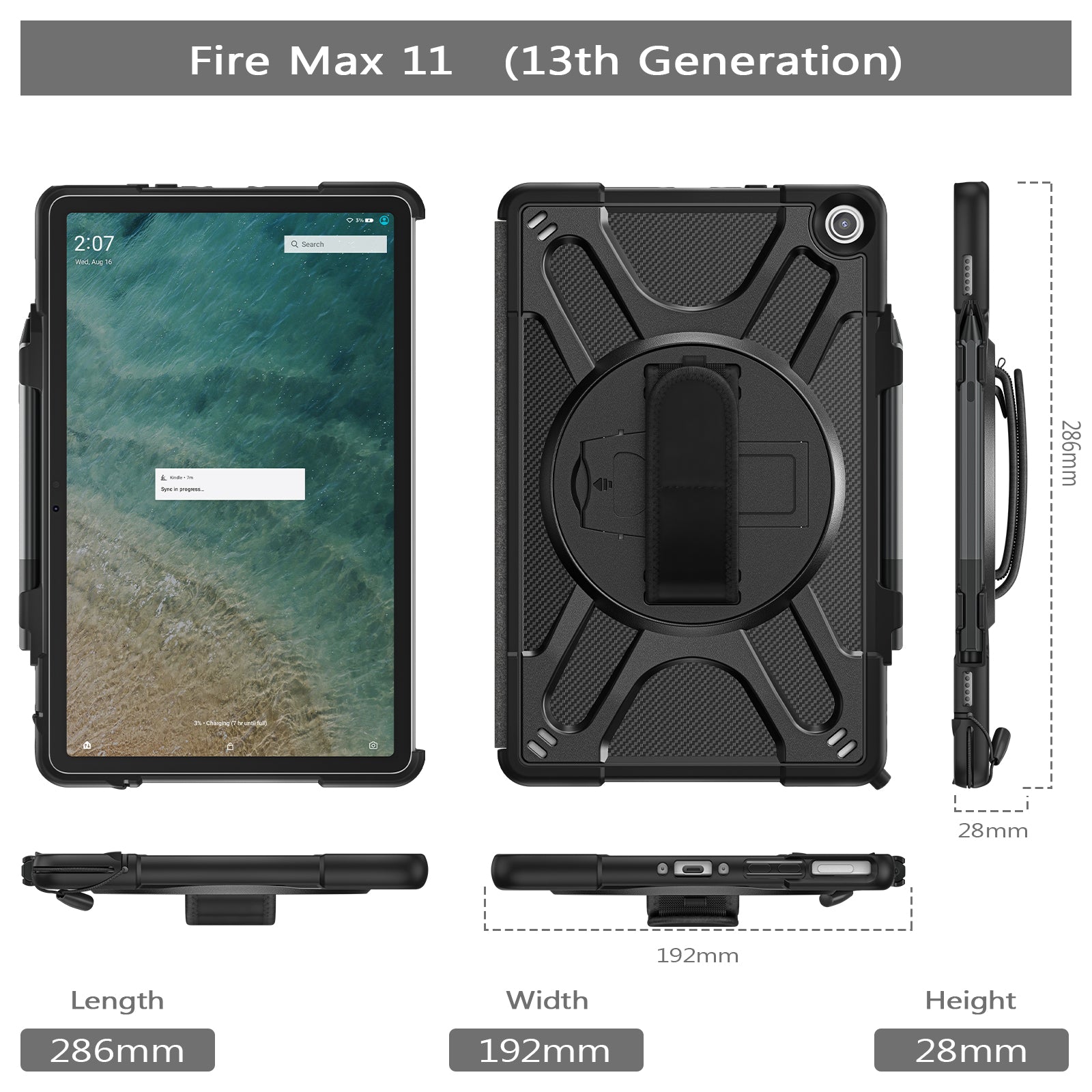 Pirate King Kindle Fire Max Case Heavy Duty Hybrid Protection