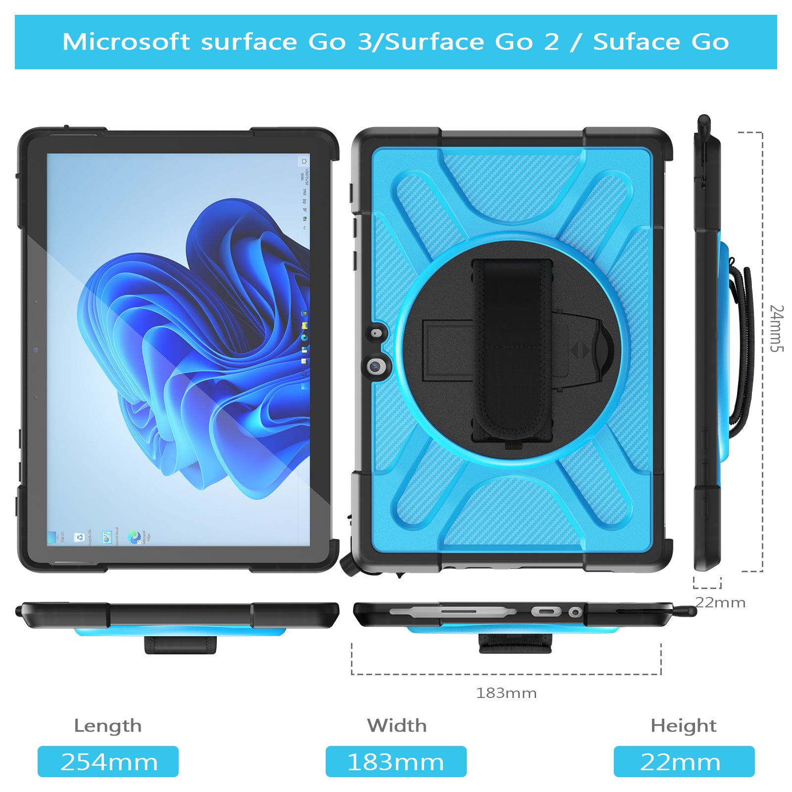 Pirate King Surface Go 2021 Case Heavy Duty Hybrid Protection