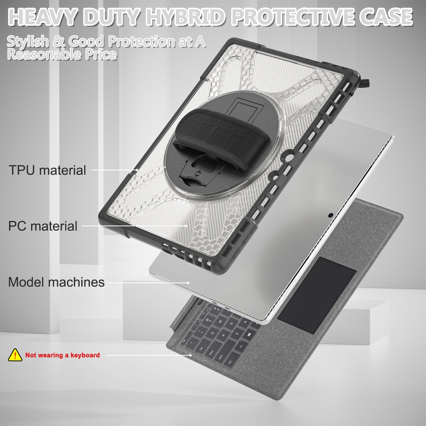 Pirate King Surface Pro 10 Case Heavy Duty Hybrid Protection