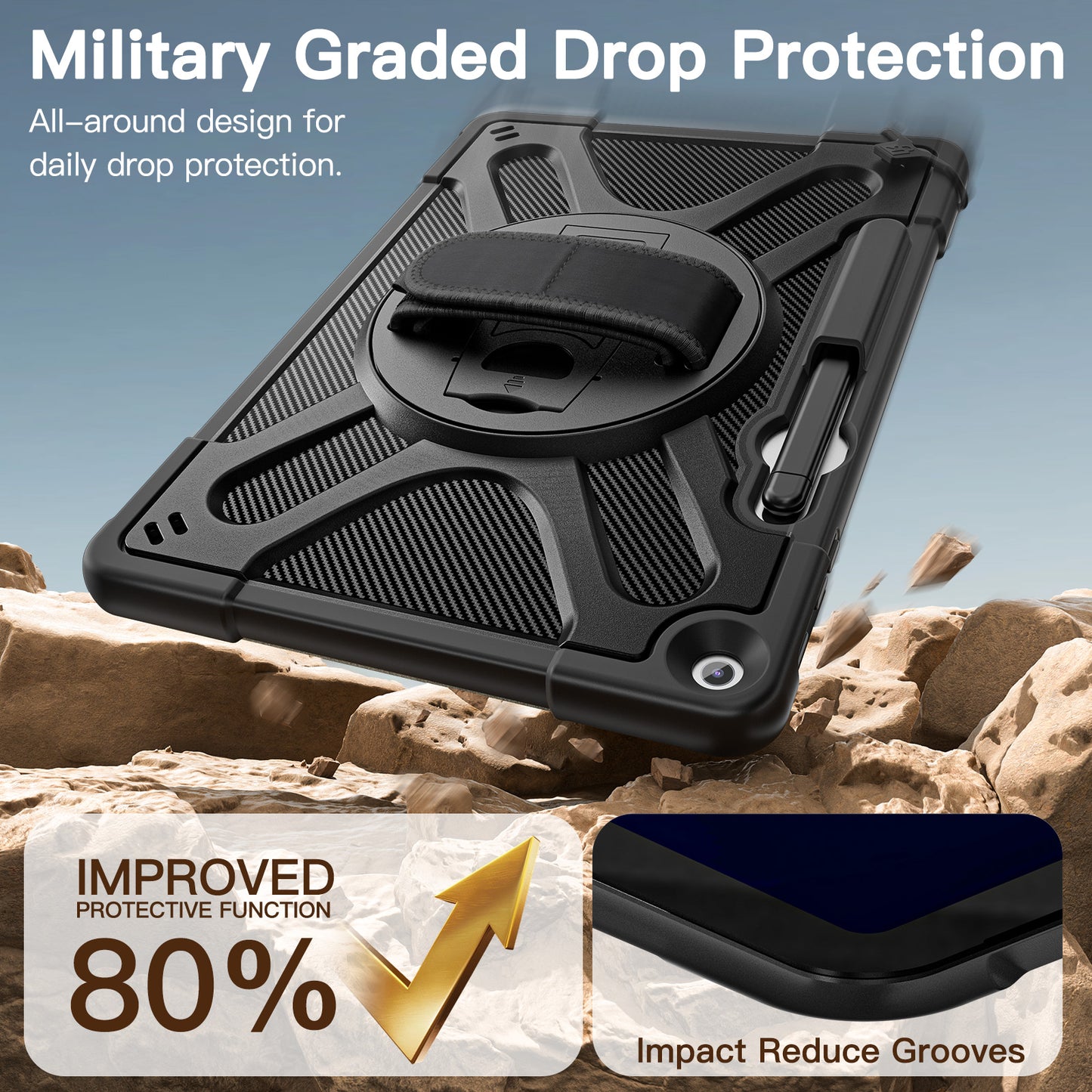 Pirate King Surface Pro 12 Case Heavy Duty Hybrid Protection