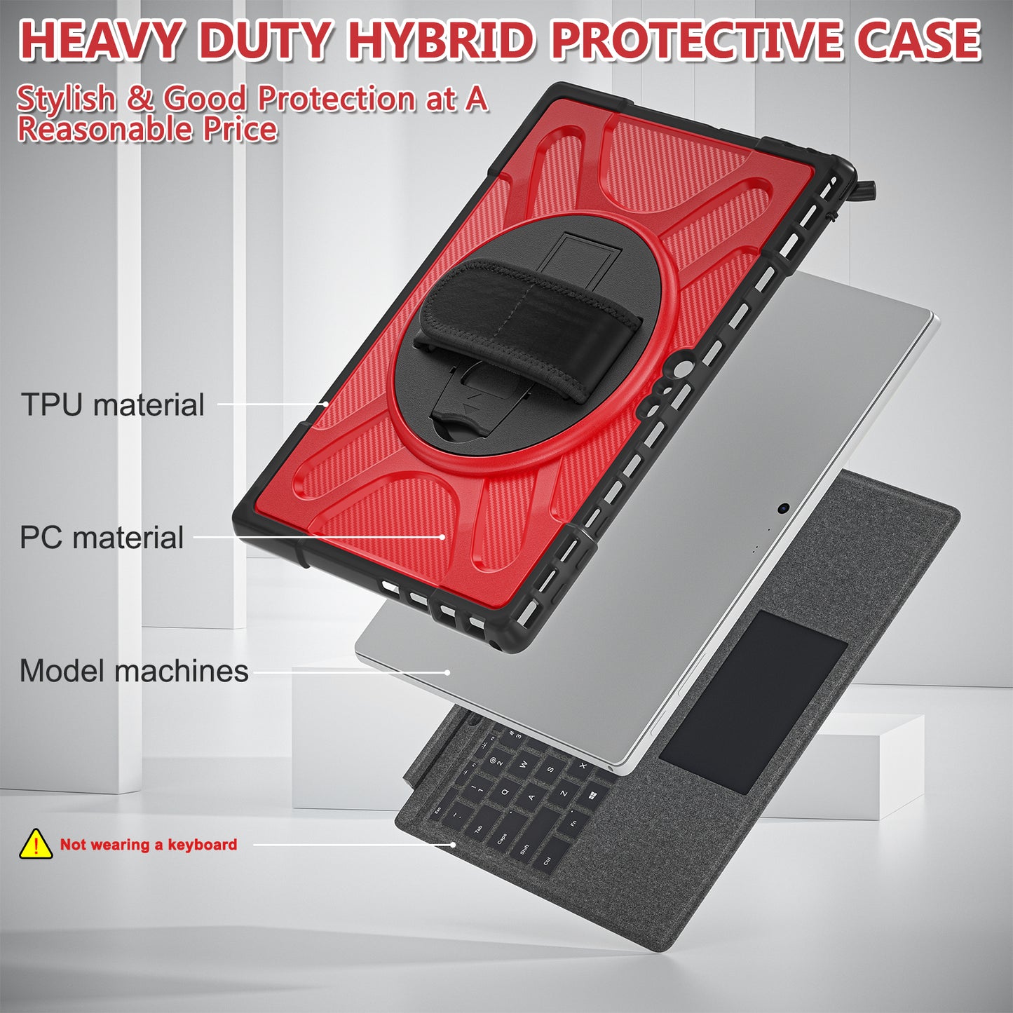 Pirate King Surface Pro 5 Case Heavy Duty Hybrid Protection