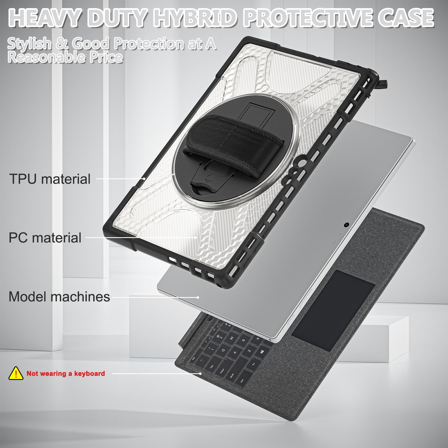 Pirate King Surface Pro 7 Plus Case Heavy Duty Hybrid Protection