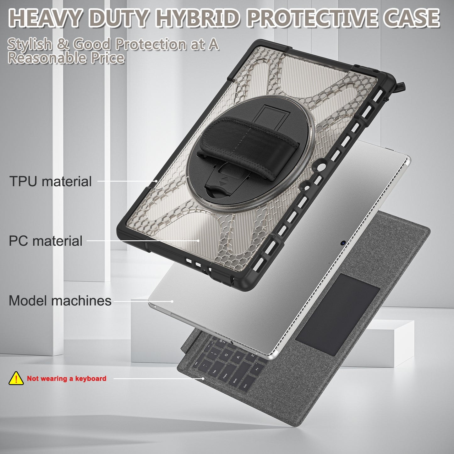 Pirate King Surface Pro 8 Case Heavy Duty Hybrid Protection