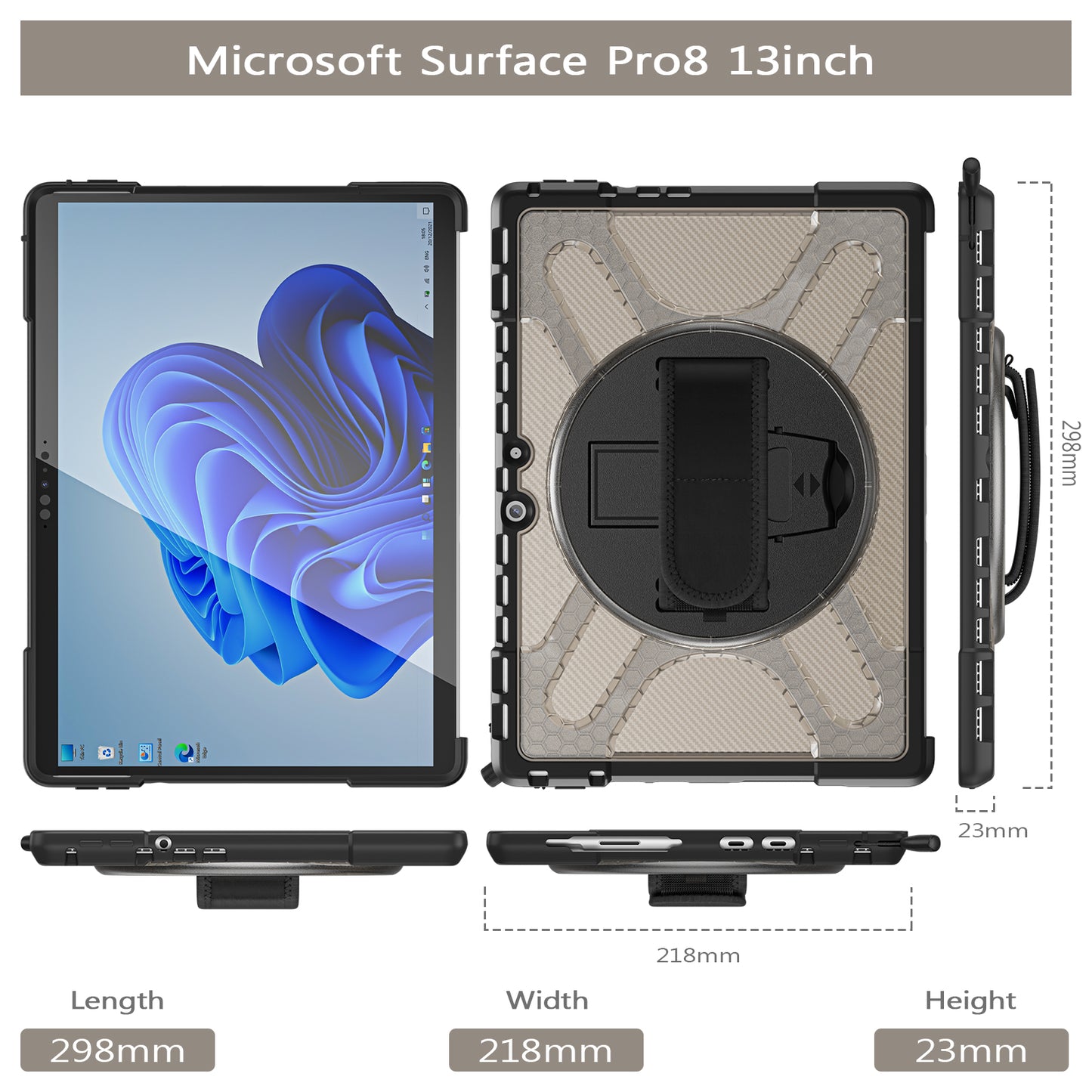 Pirate King Surface Pro 8 Case Heavy Duty Hybrid Protection