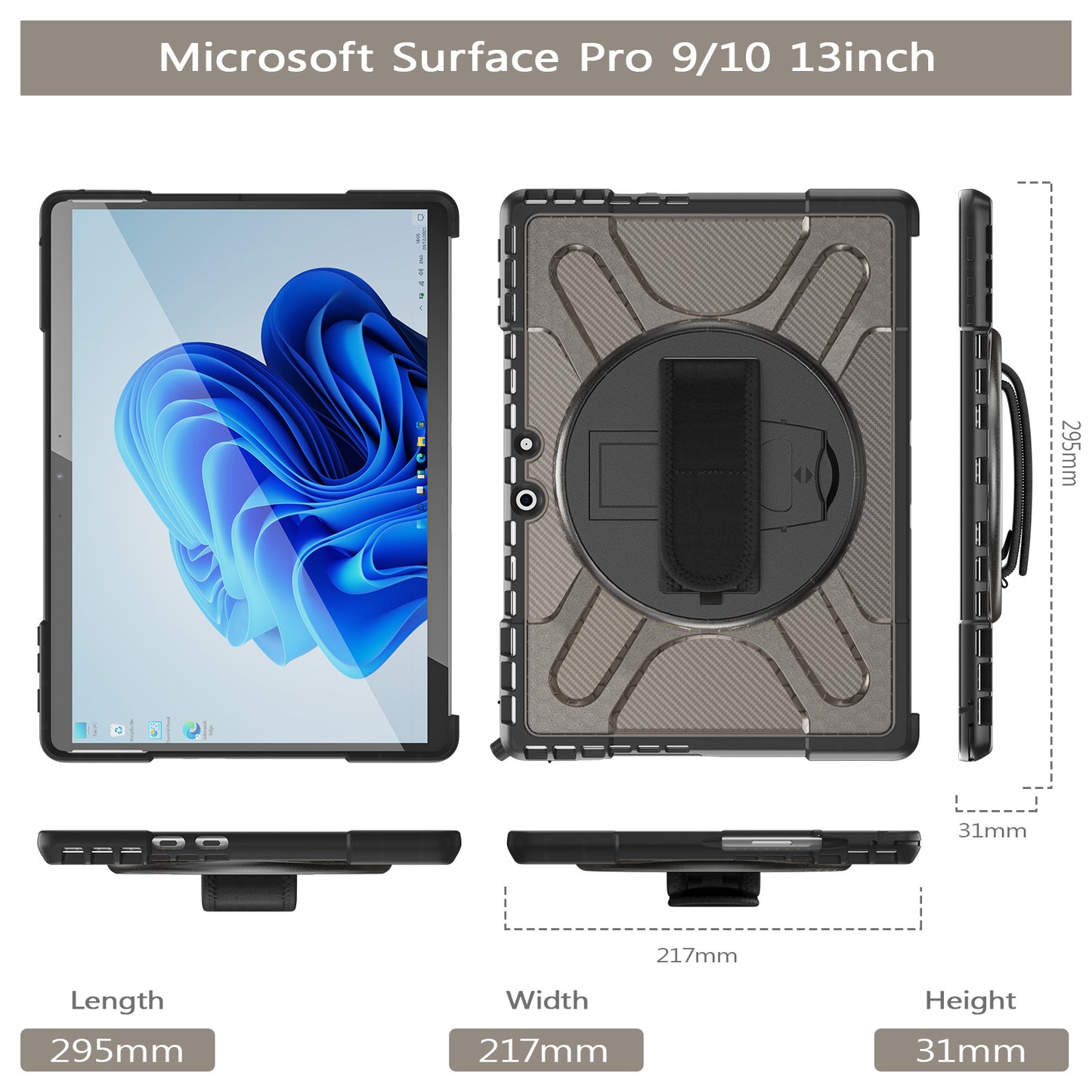 Pirate King Surface Pro 9 Case Heavy Duty Hybrid Protection
