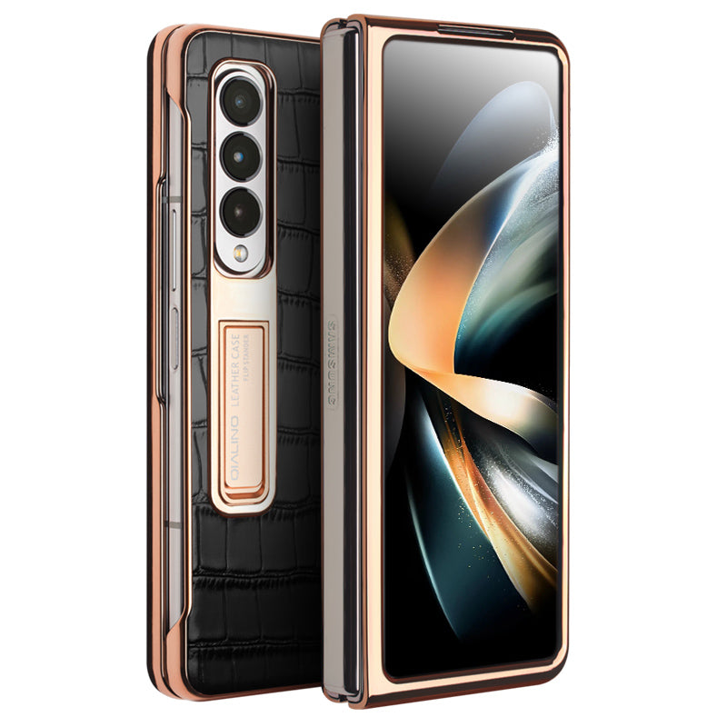 plated-hd-tempered-glass-crocodile-galaxy-z-fold4-genuine-leather-case-10
