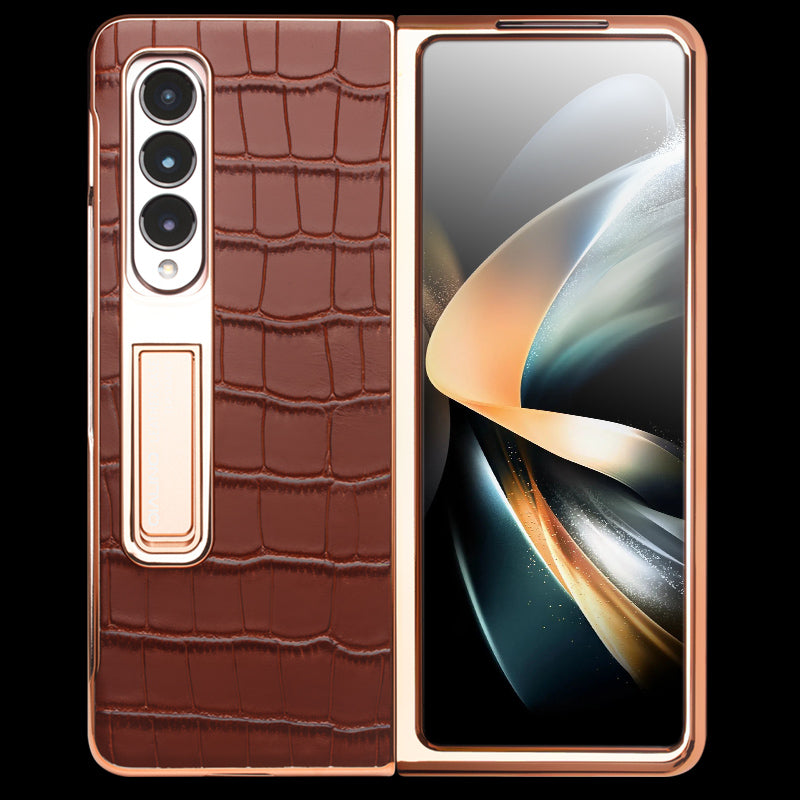 plated-hd-tempered-glass-crocodile-galaxy-z-fold4-genuine-leather-case-8