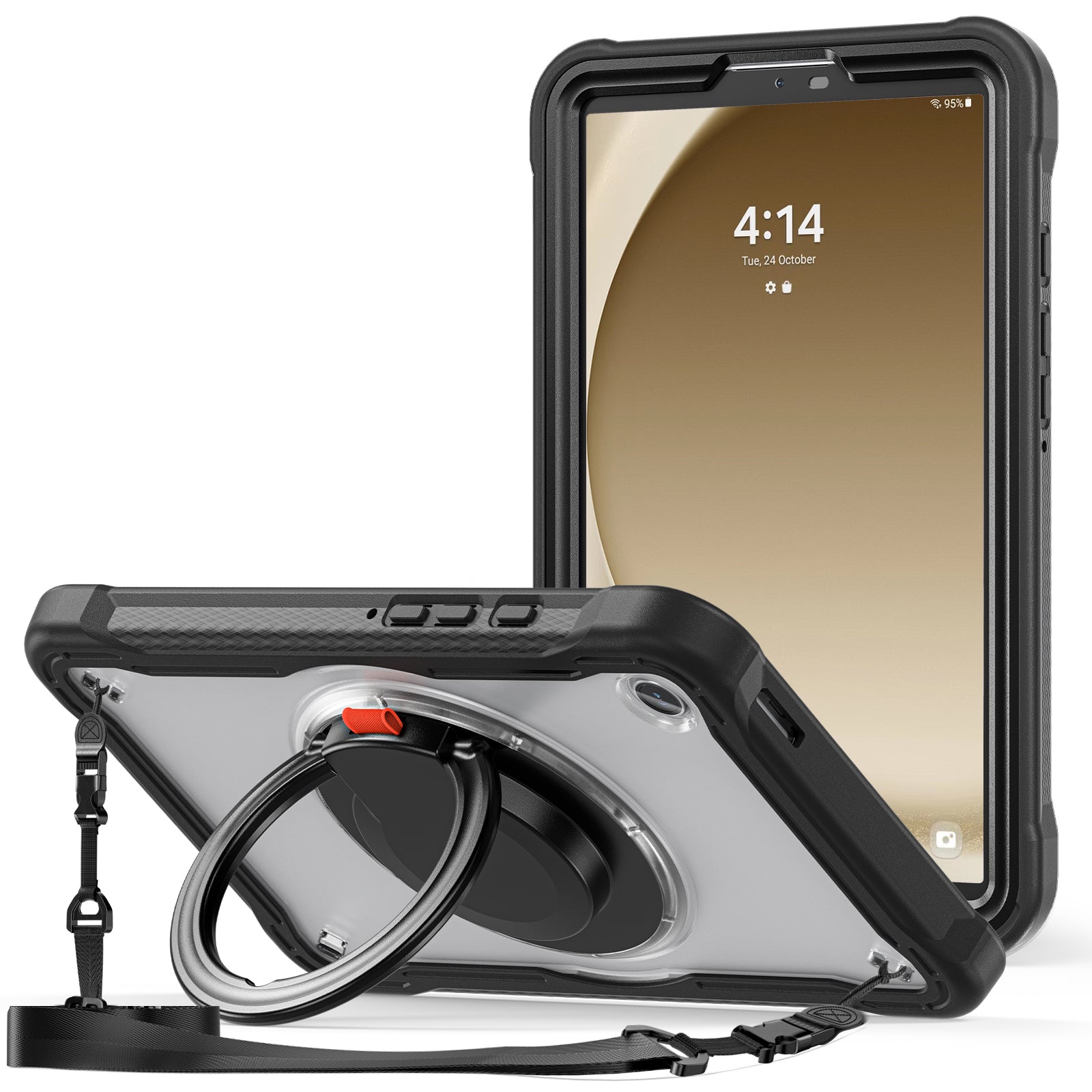 Popeye Rugged Rotating Handle Grip Galaxy Tab A9 Frosted Cover