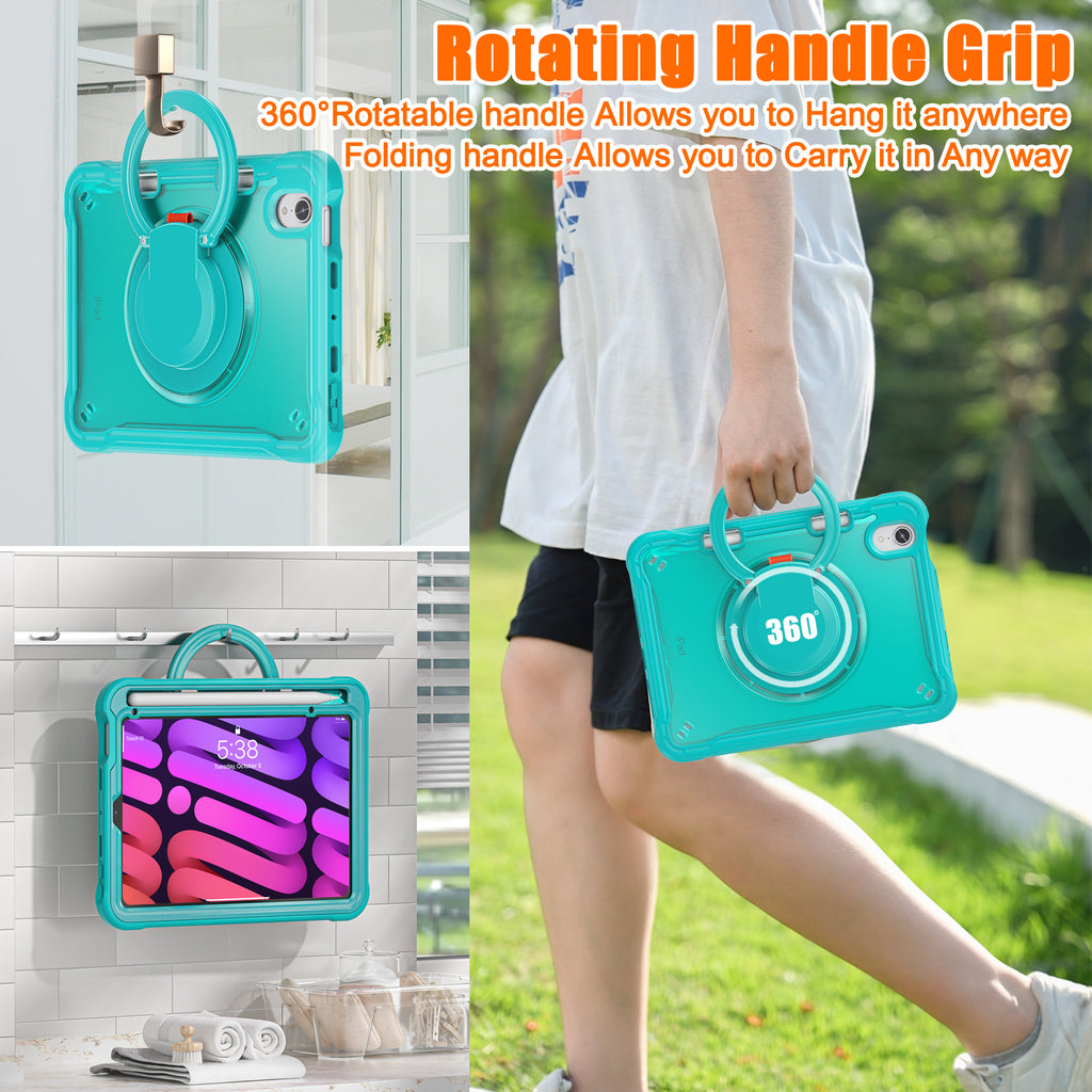 Popeye Rugged Rotating Handle Grip iPad Mini 6 Frosted Cover